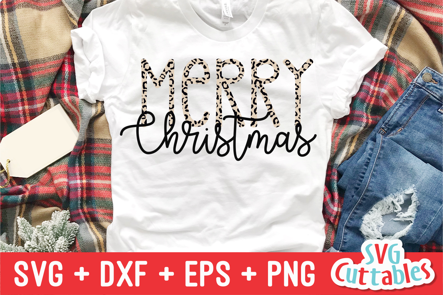Download Leopard Print Merry Christmas | Christmas SVG Cut File (407985) | Cut Files | Design Bundles
