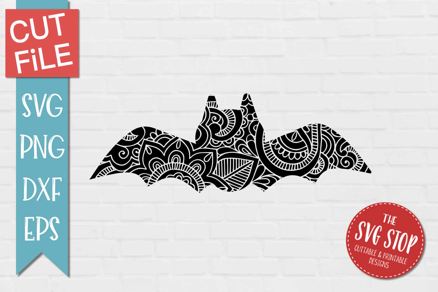 Download Mandala Bat - SVG, PNG, DXF, EPS (344692) | SVGs | Design ...