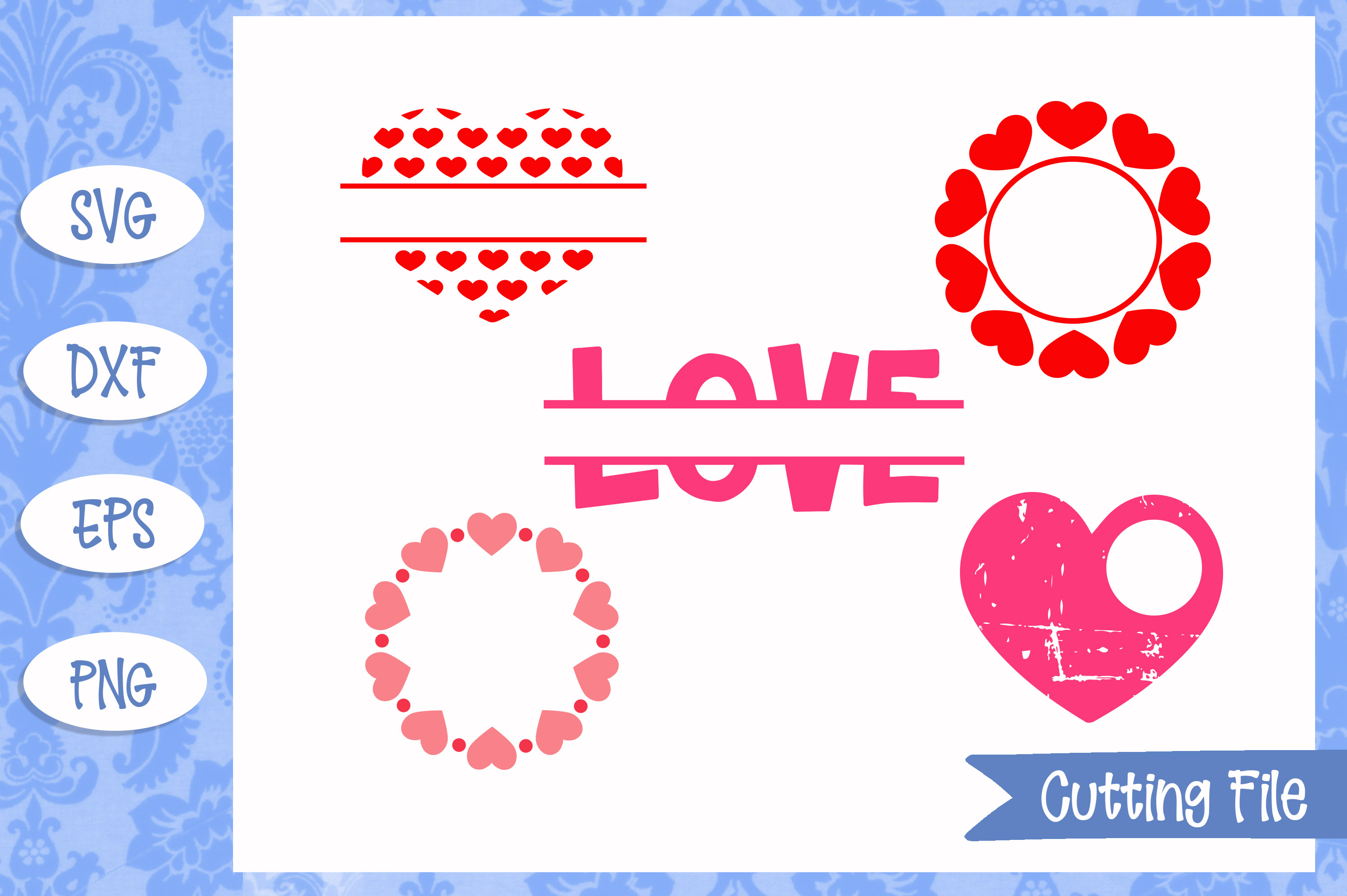 Download Valentine S Day Monogram Frames Svg Files