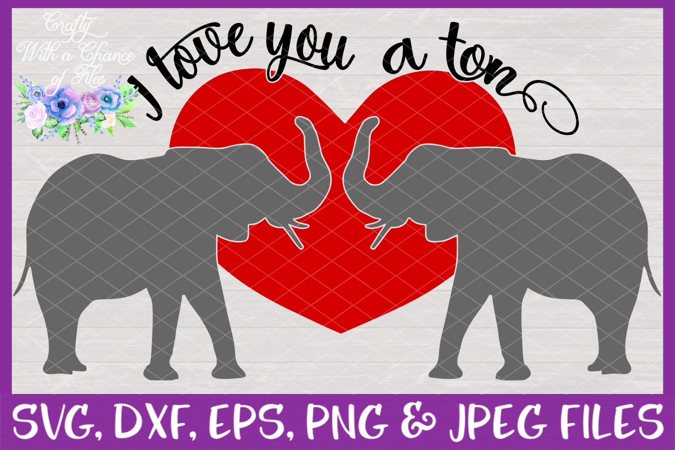 Download Elephant Valentine Svg - Layered SVG Cut File - Download Free Modern Fonts - Script Fonts