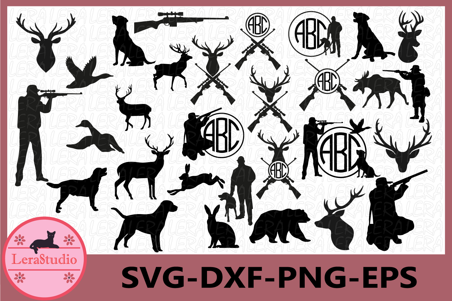 Download Hunting SVG, Hunting silhouettes, Hunting Monogram Frames