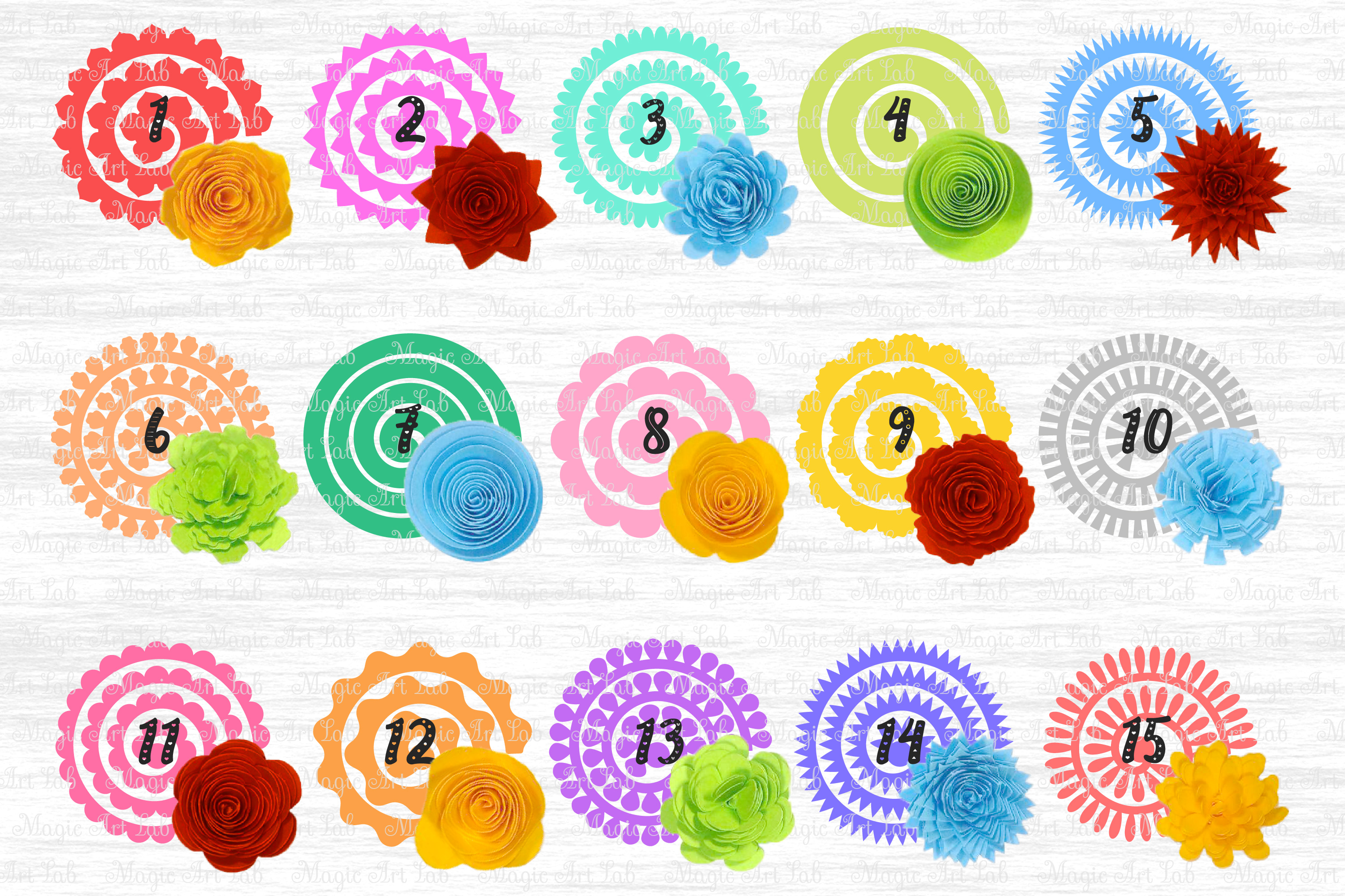 Rolled Flower svg, 3d flower svg, Paper Flower svg