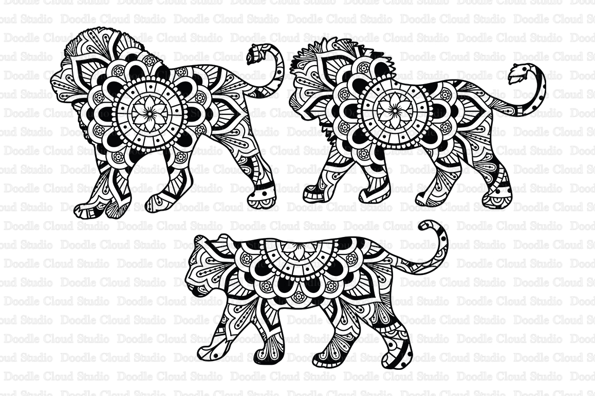 Free Free Layered Lion Mandala Svg 803 SVG PNG EPS DXF File