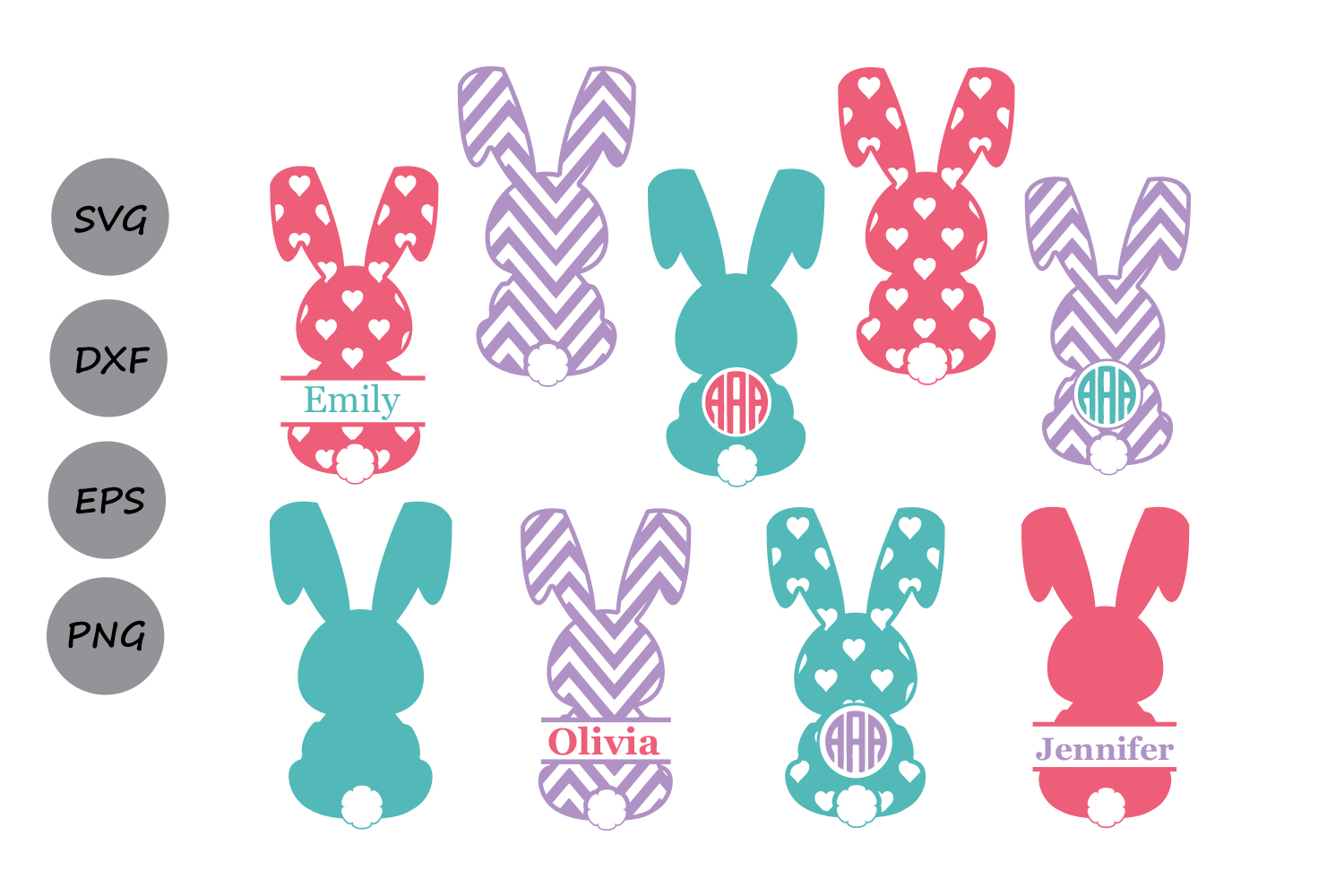 Bunny SVG, Easter Bunny Svg, Easter Svg, Rabbit SVG, Bunny Tail Svg