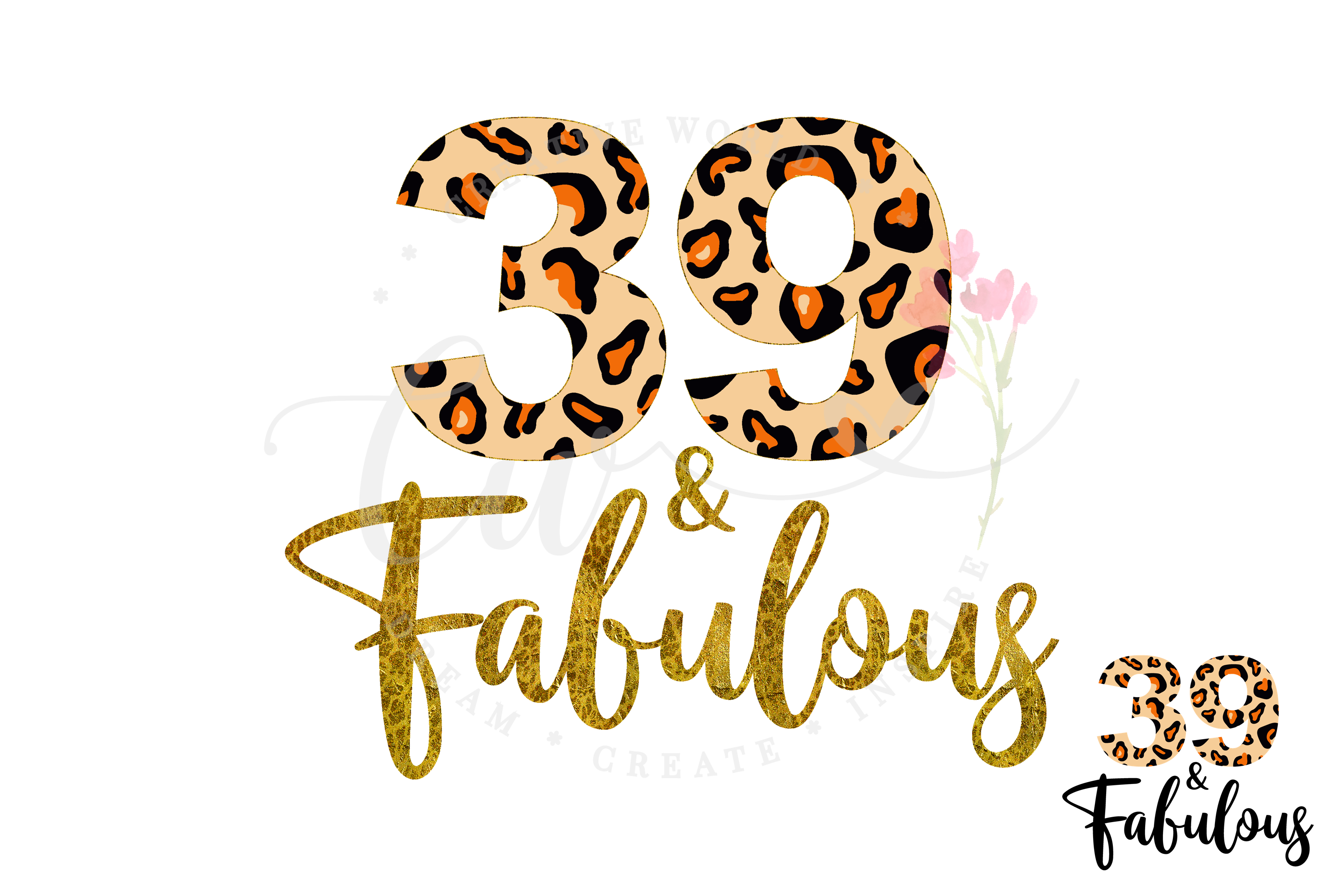 Download 39 And Fabulous Svg 39th Birthday Svg Leopard Birthday PSD Mockup Templates