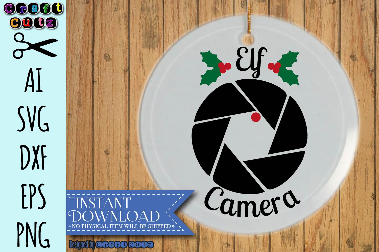 Elf Cam SVG, Elf Cam Design, Christmas Ornament SVG (181482) | SVGs