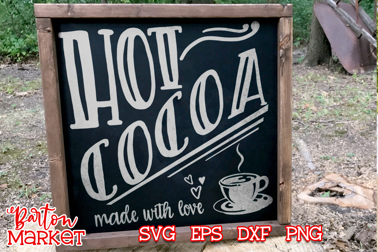 Download Hot Cocoa Made With Love SVG DXF EPS PNG 1 (174978) | Cut ...