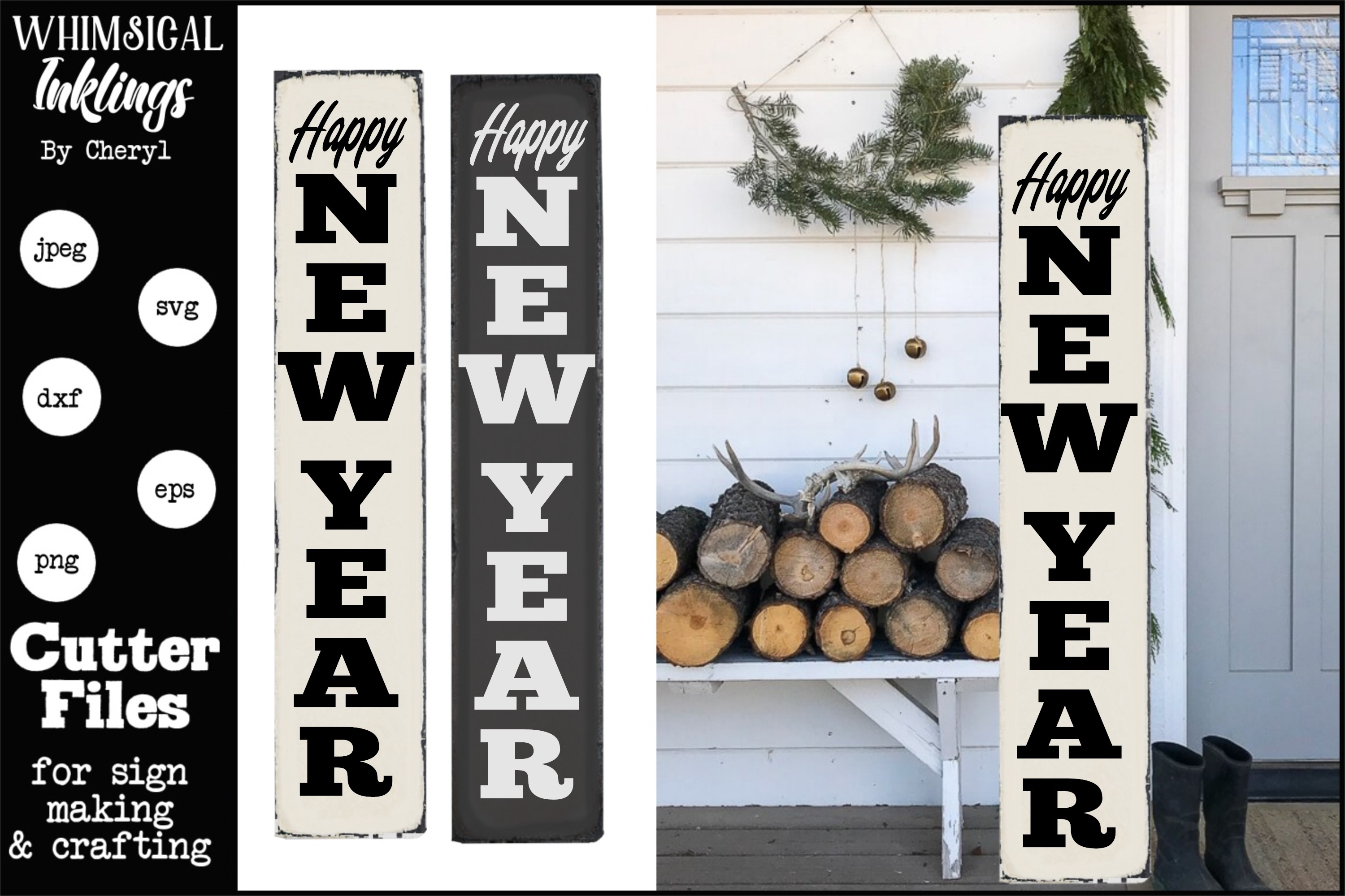 Happy New Year-Vertical SVG
