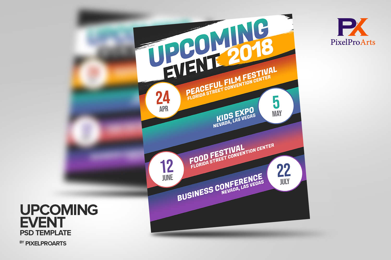 Upcoming Event Calendar PSD Template