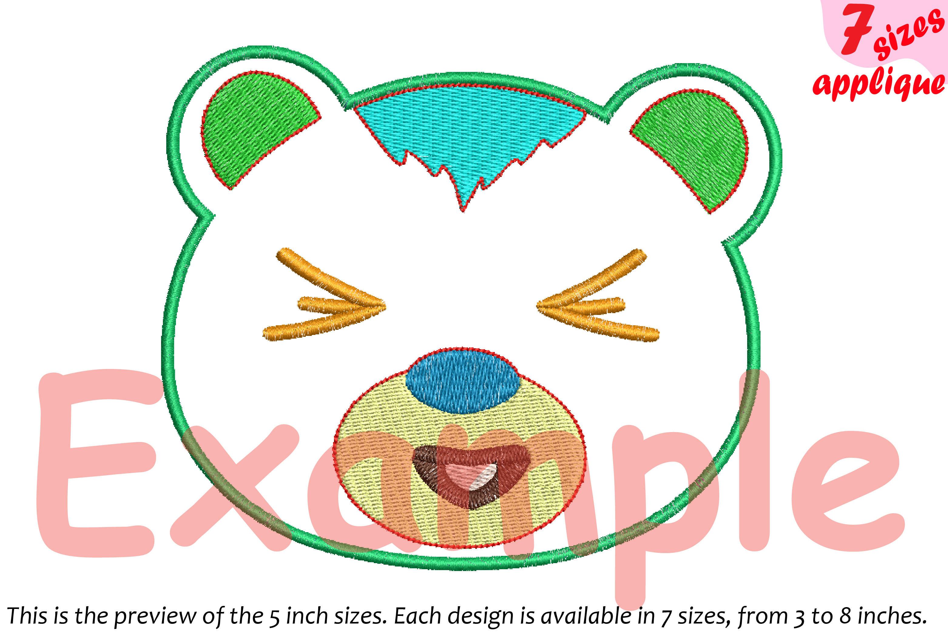Baby Lion Applique Designs for Embroidery Machine Instant Download