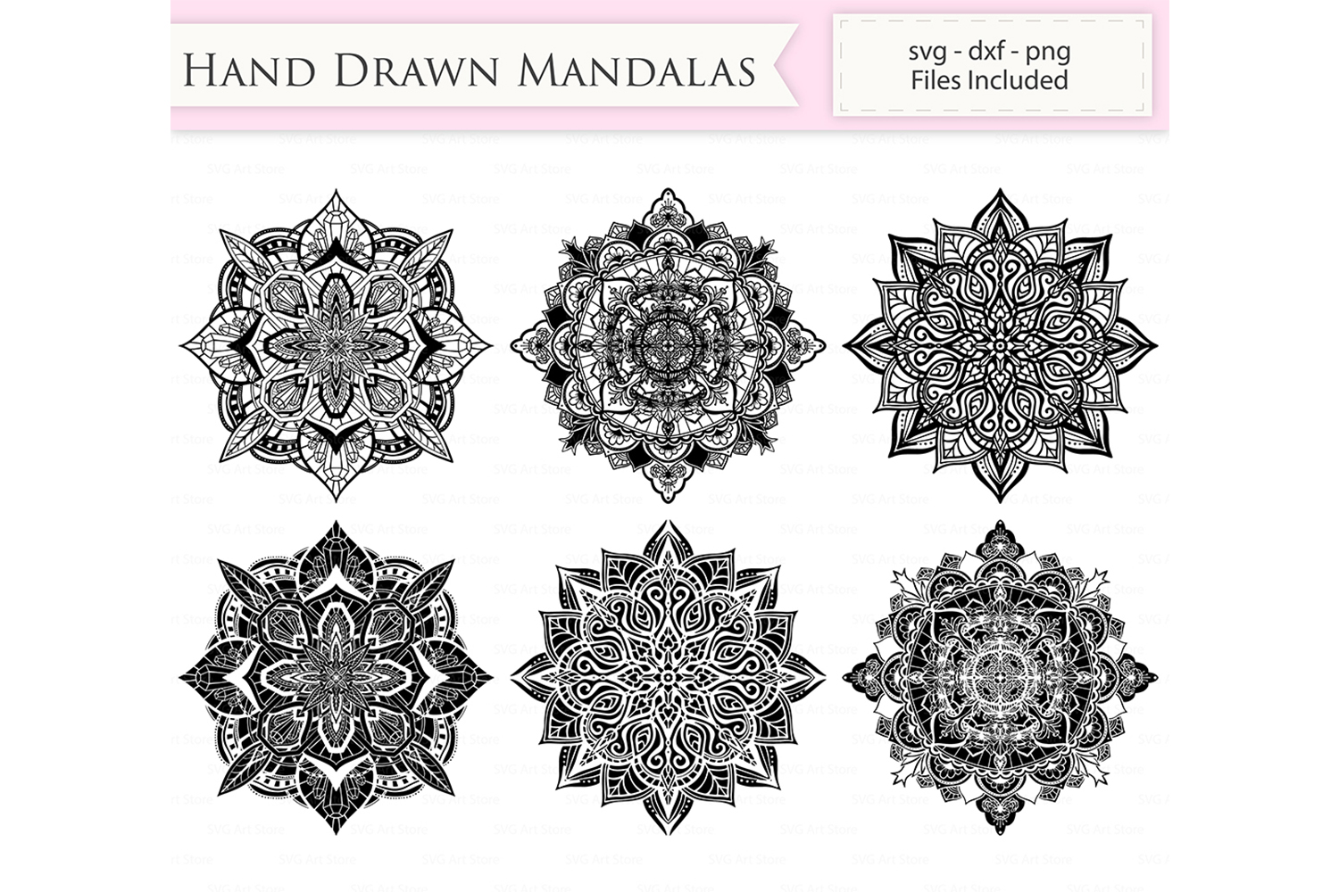 Download Hand Drawn Mandalas SVG Files - Mandala cut files