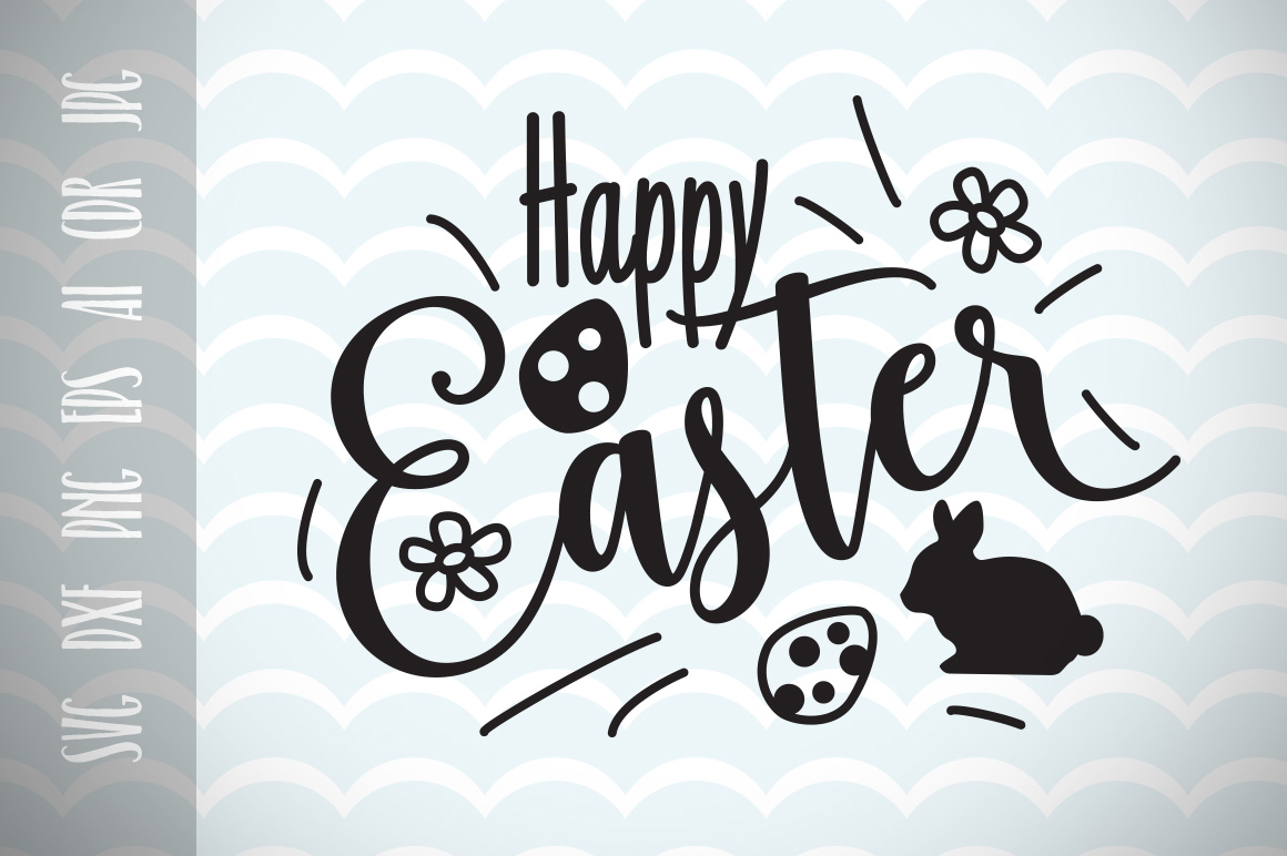 Download Happy Easter, Easter Greetings SVG Vector File, Trendy SVG File, Vector File, Ai, Eps, Dxf, Png, Jpg