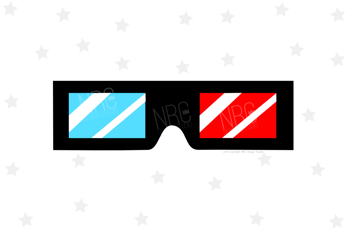 Download 3D Movie Glasses SVG File (65339) | SVGs | Design Bundles
