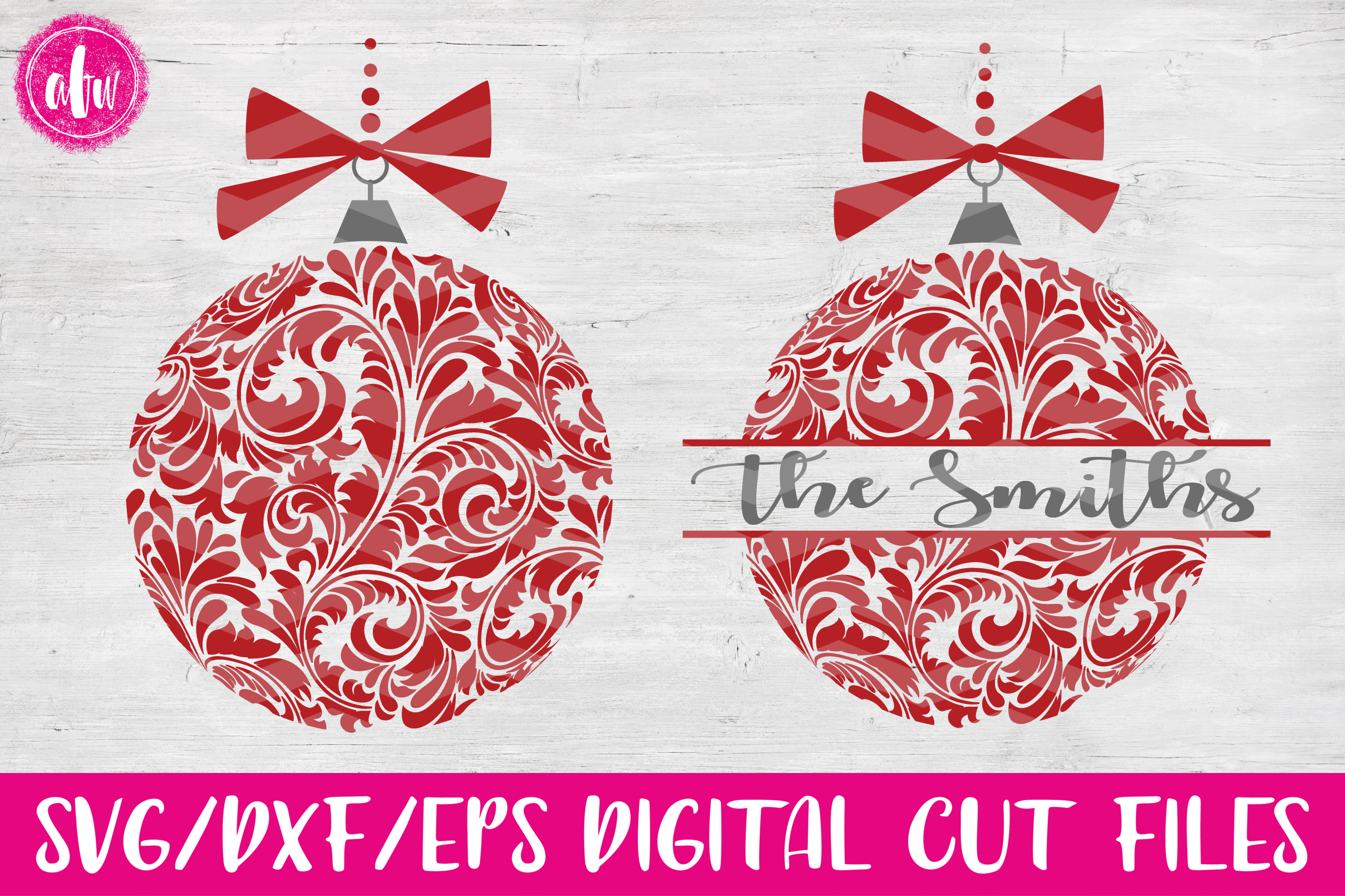 Download Flourish Christmas Ornaments - SVG, DXF, EPS Cut File (32681) | SVGs | Design Bundles