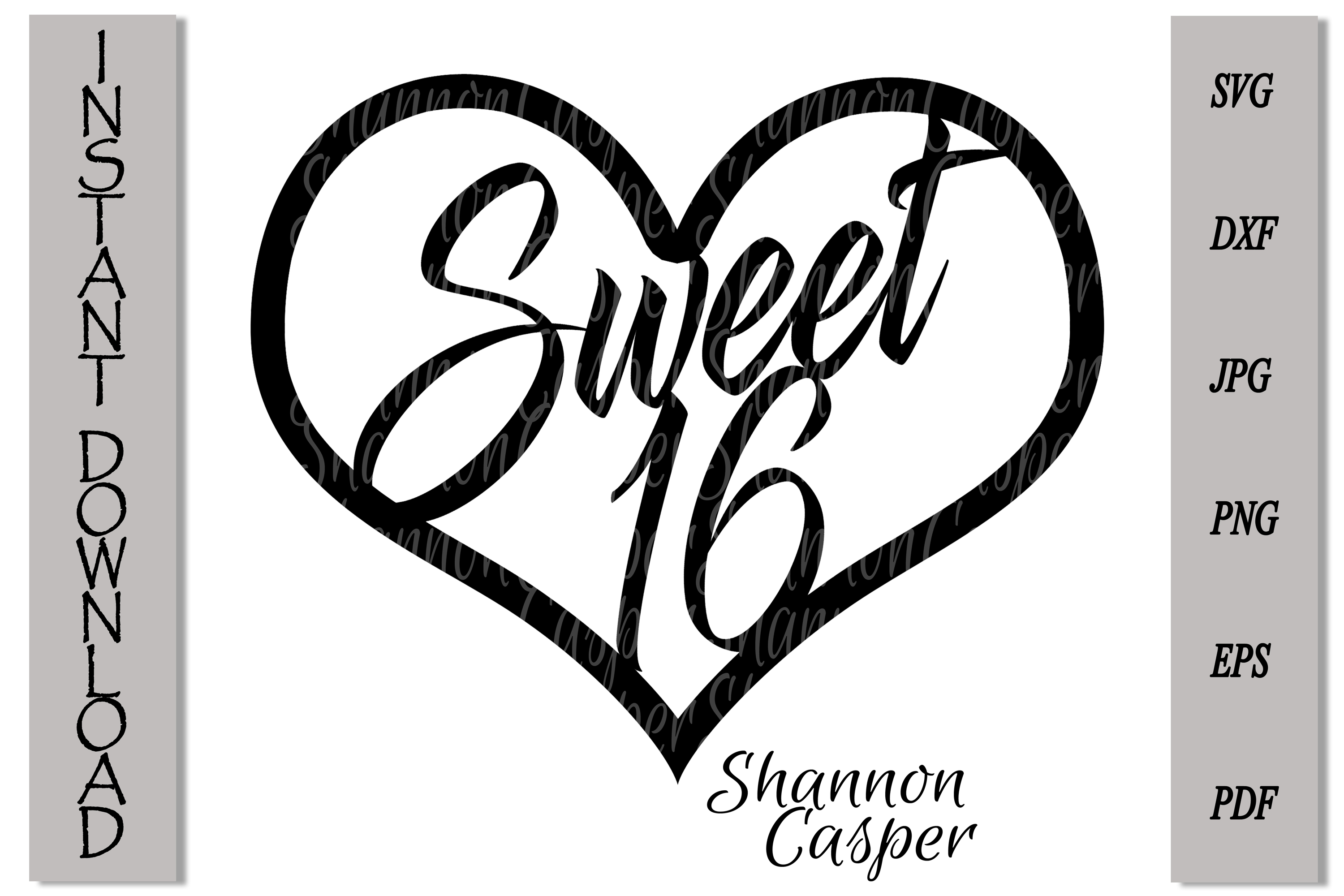 Sweet 16 Happy Birthday Cake Topper 374140 SVGs Design Bundles