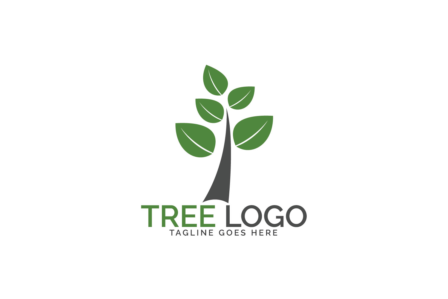 Green tree logo design. (155615) | Logos | Design Bundles