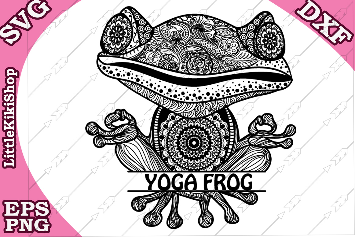 Download Yoga Frog Monogram Svg,Mandala Frog Svg,Yoga Svg,Funny Frog