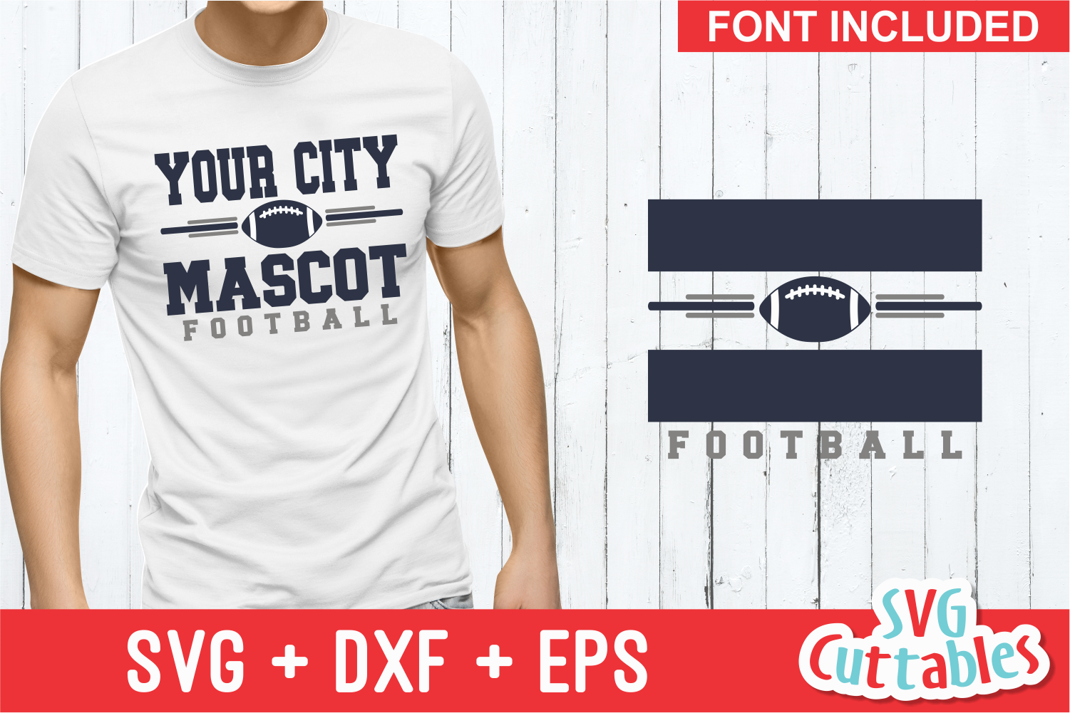 Football Template 0016, svg cut file (121625) | Cut Files | Design Bundles