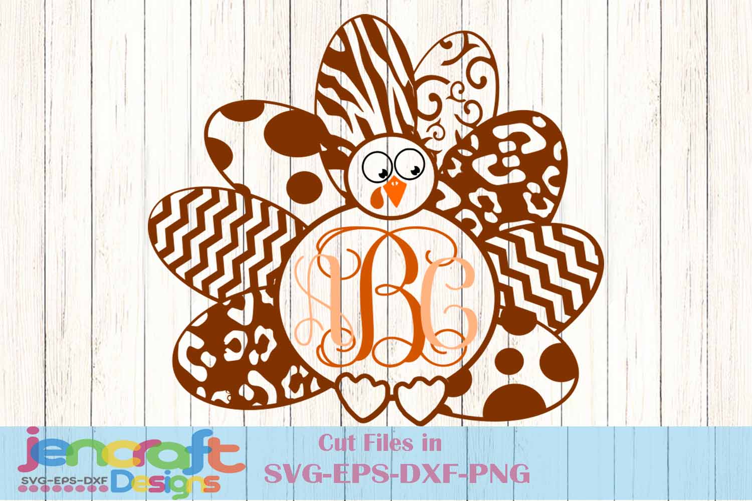 Download Turkey SVG, Patterned Turkey Monogram Frame Thanksgiing svg