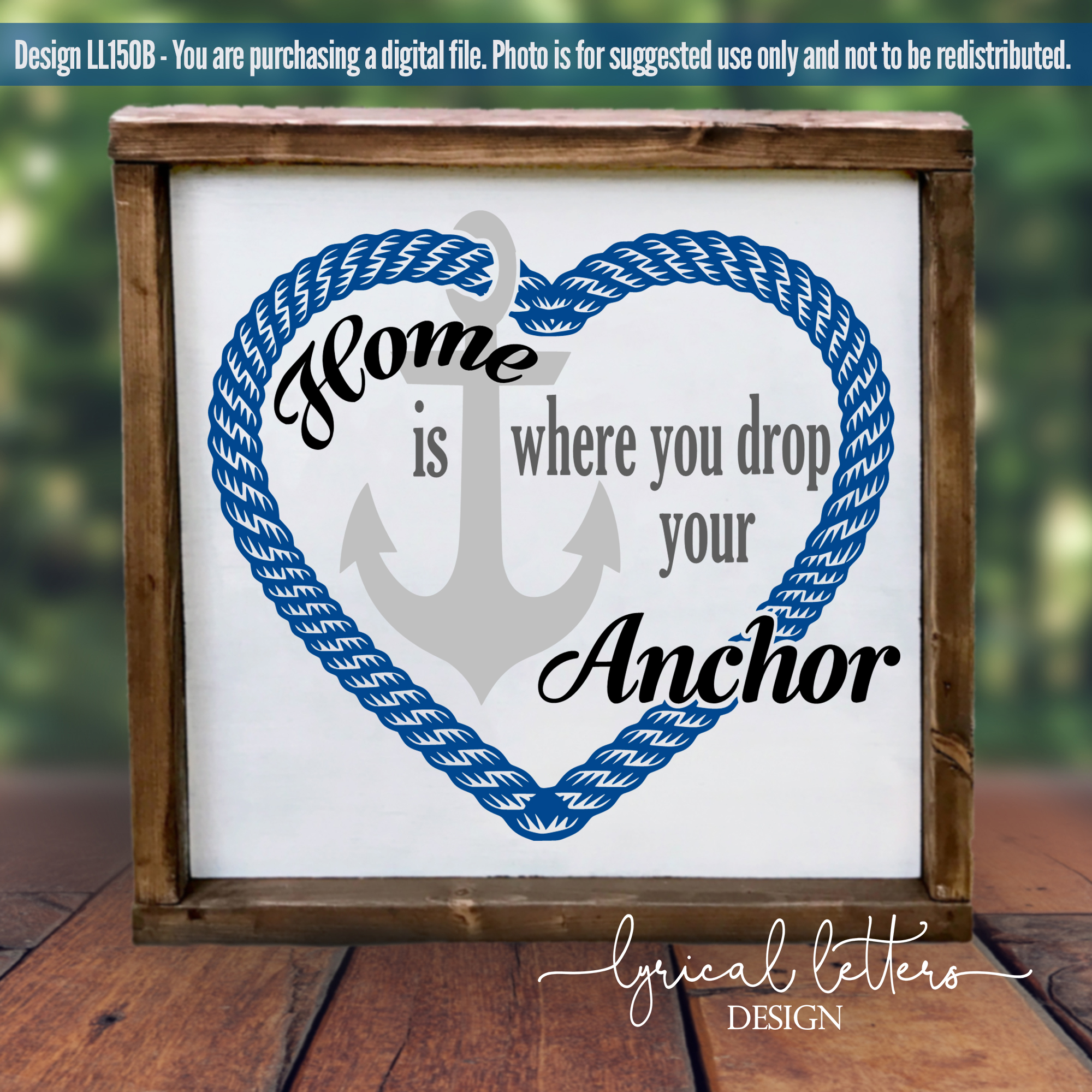 Home Is Where You Drop Your Anchor Military SVG DXF LL150B (221282