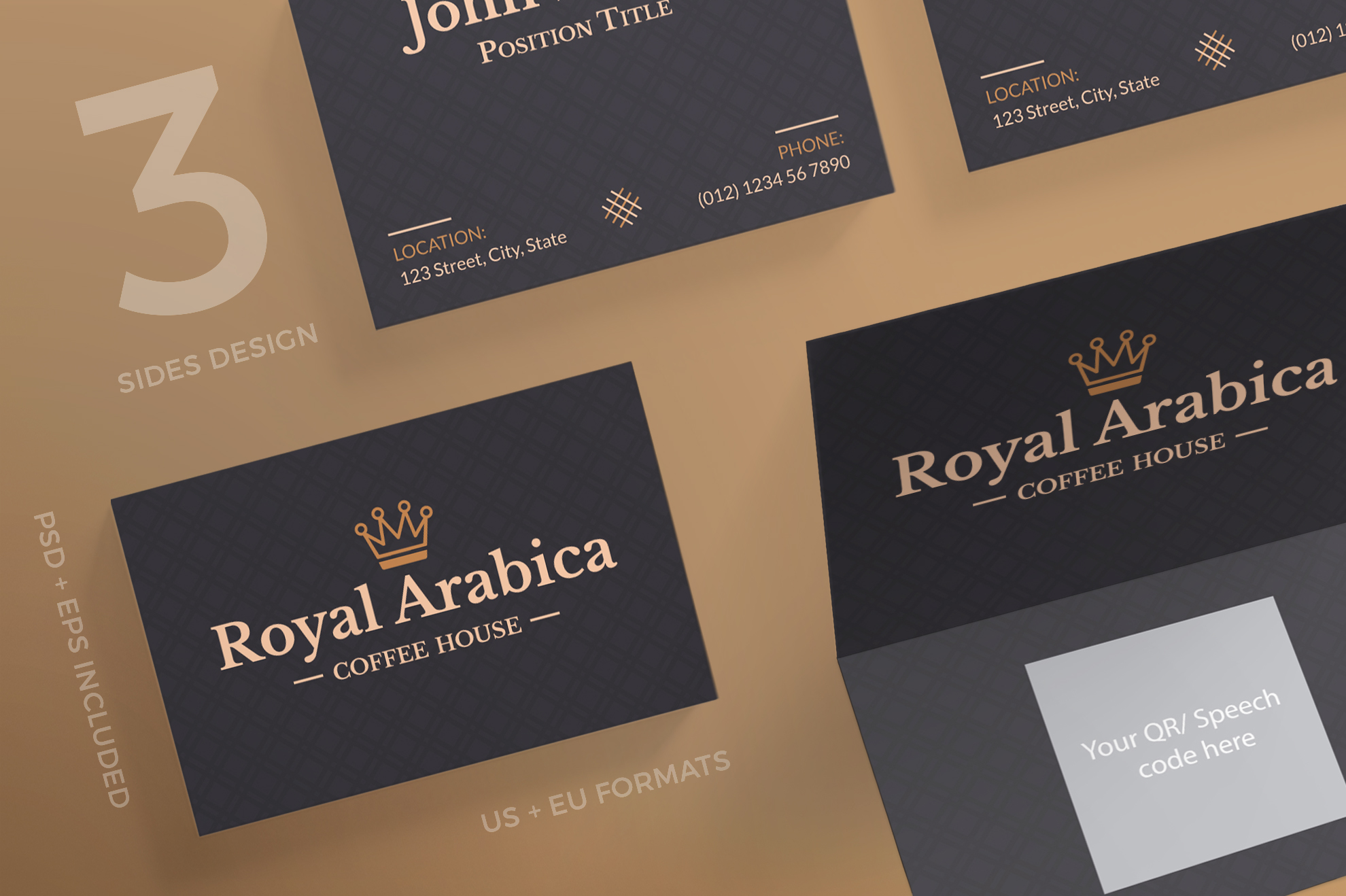 Coffee House Business Card Design Templates Kit Coffee House Business Card Design Templates Kit Example Image 1