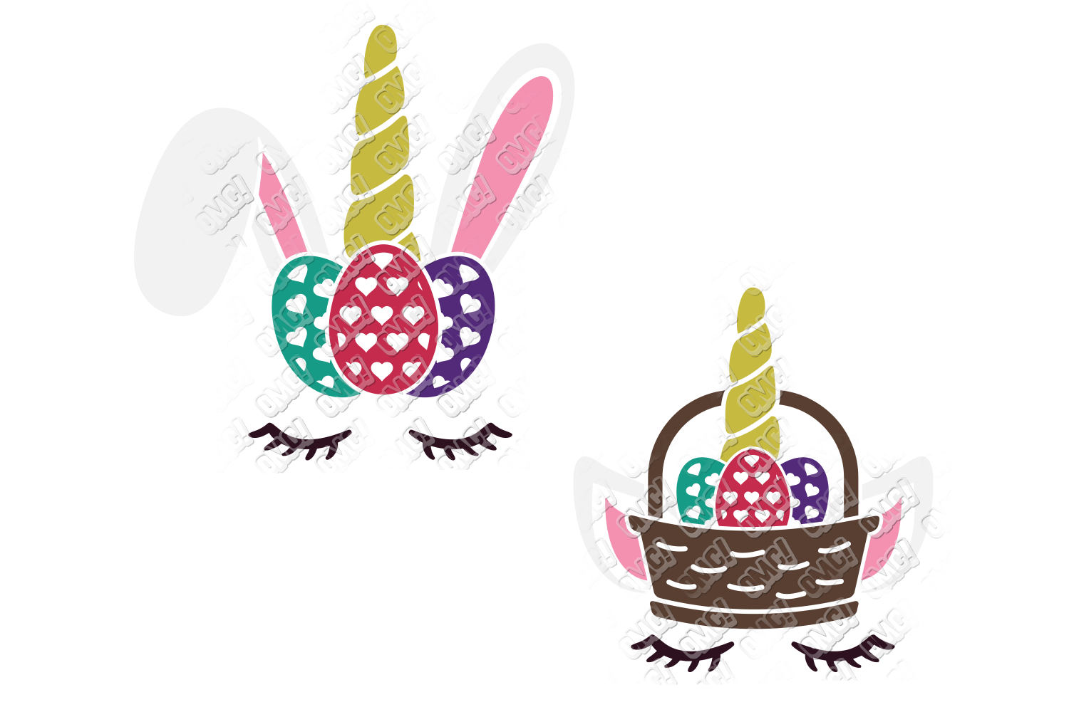 Unicorn Easter Bunny SVG in SVG, DXF, EPS, PNG, JPG (64588 ...