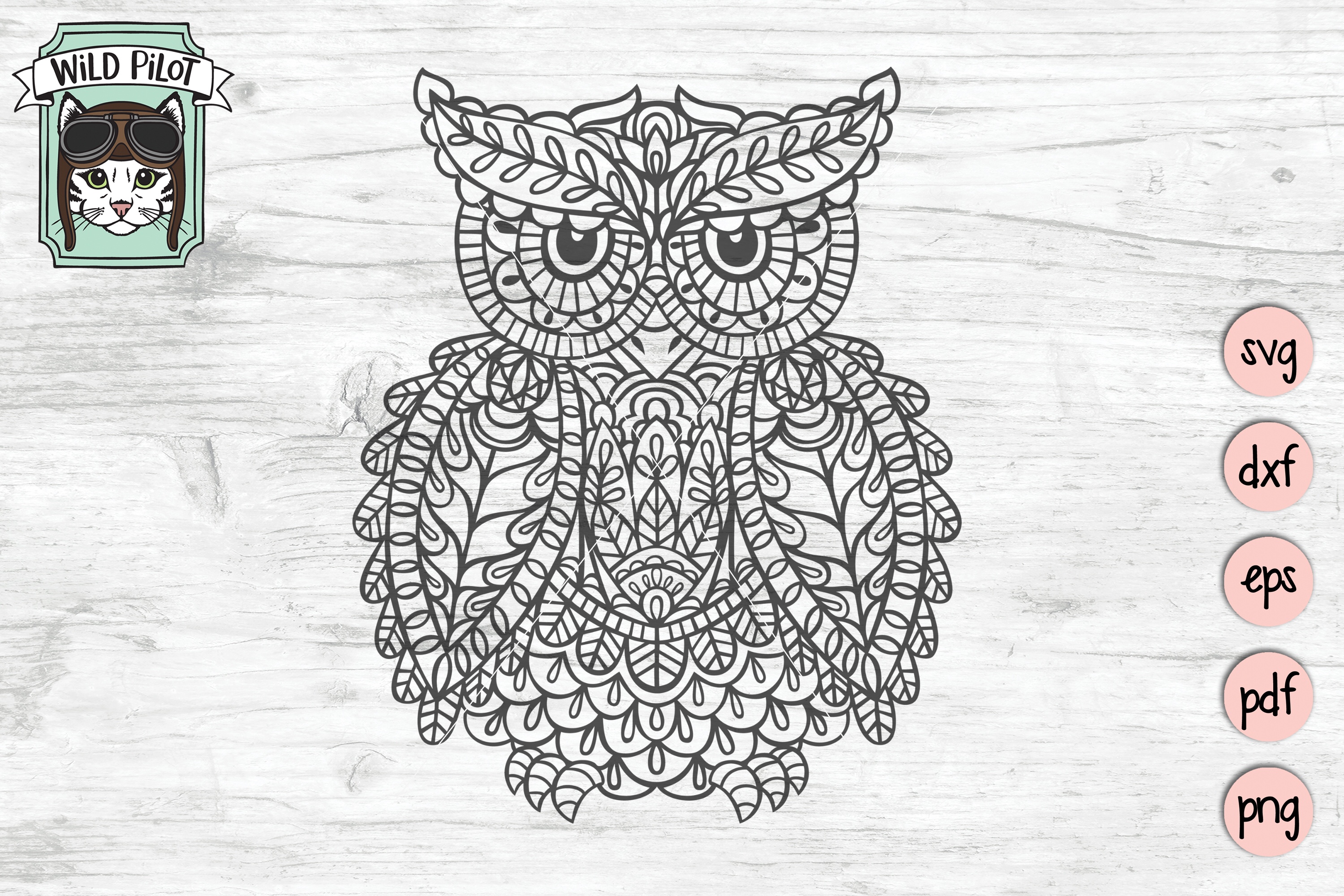 Download Owl SVG file, Owl Mandala SVG, Owl cut file, Owl vector