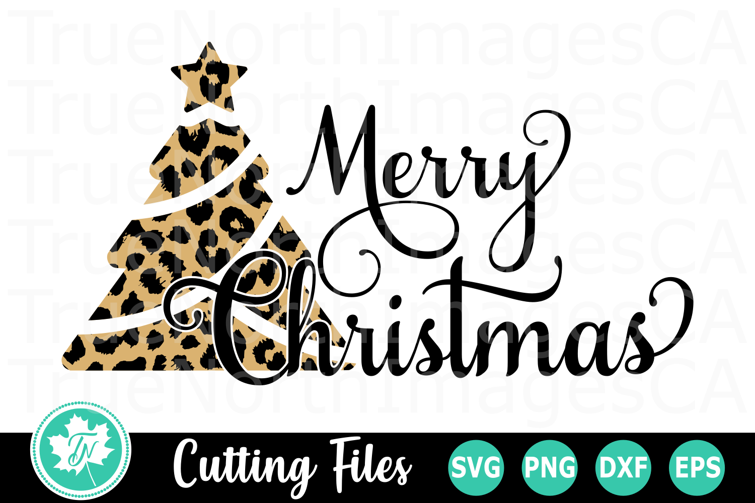Download Merry Christmas Leopard Tree - A Christmas SVG Cut File