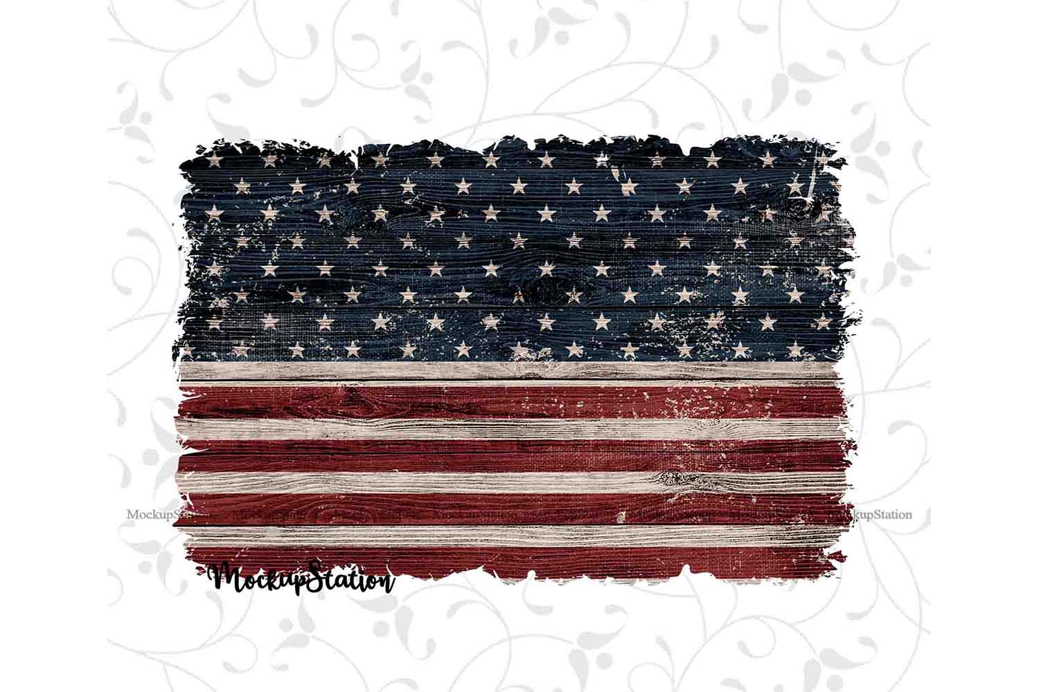 USA Flag Sublimation Wood Background PNG, 4th of July ...