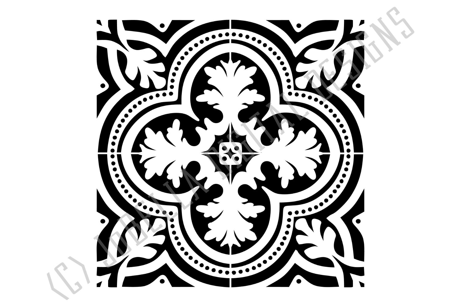 Download Spanish Tile 1 SVG, Stencil Template and Printable (228335 ...