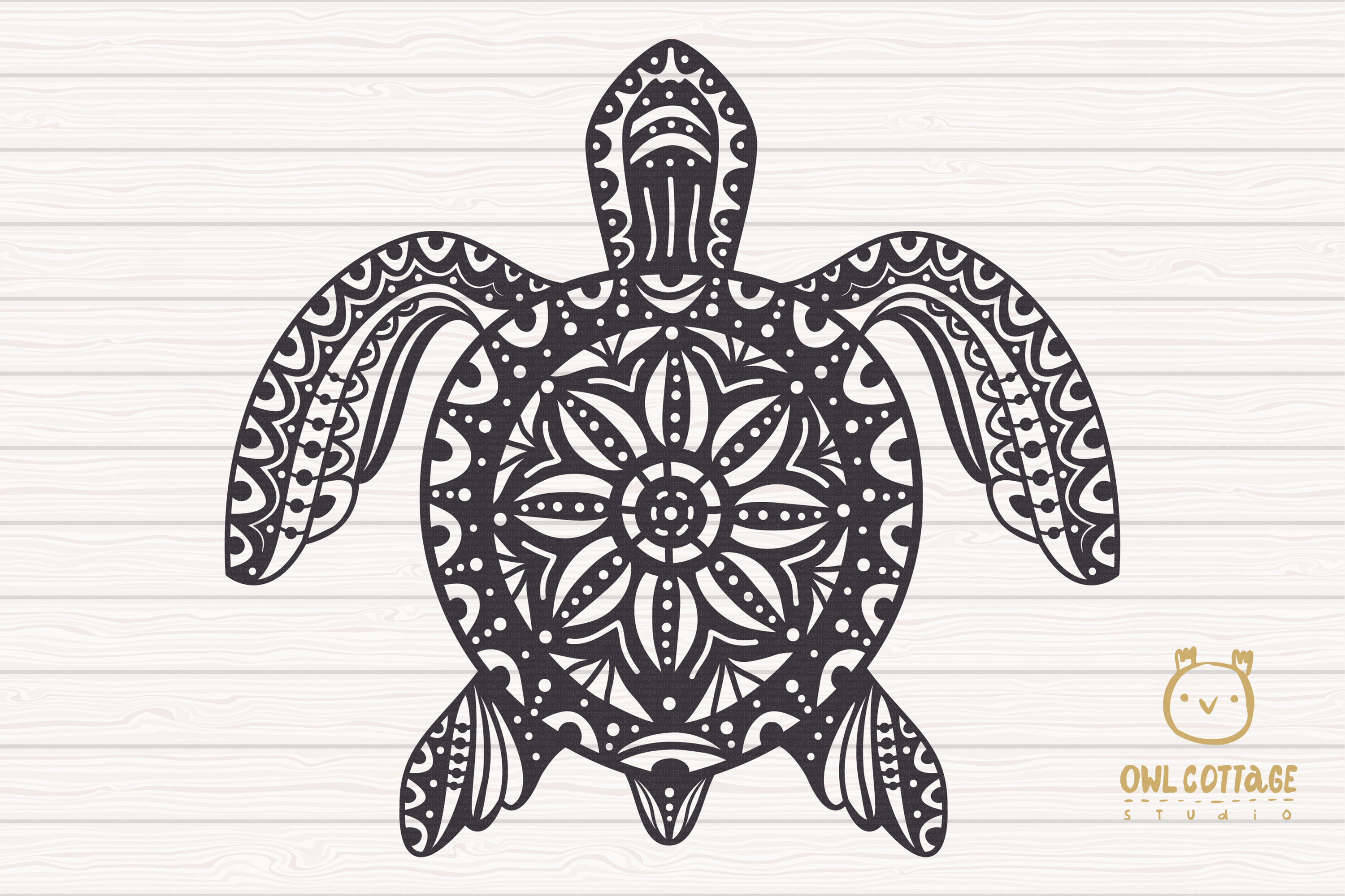 Turtle Mandala Svg Cut File, Turtle Svg, SeaTattoo Design ...