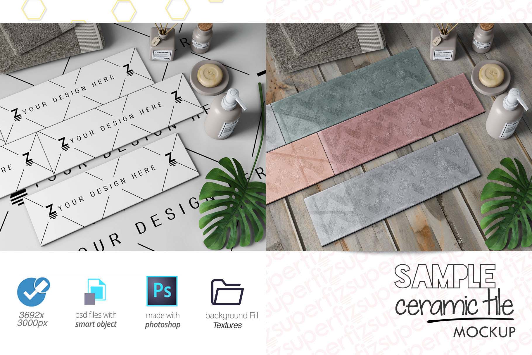 Download Sample Parquet Ceramic Tile Mockup PSD SM91R (306397 ...