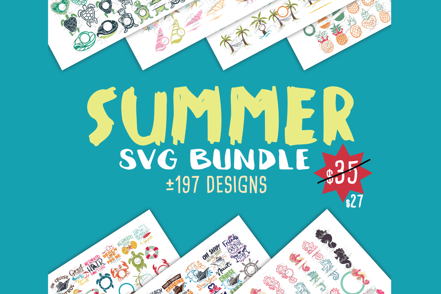 Download Summer SVG BIG Bundle in SVG/DXF/PNG/JPEG/EPS (105553) | Cut Files | Design Bundles