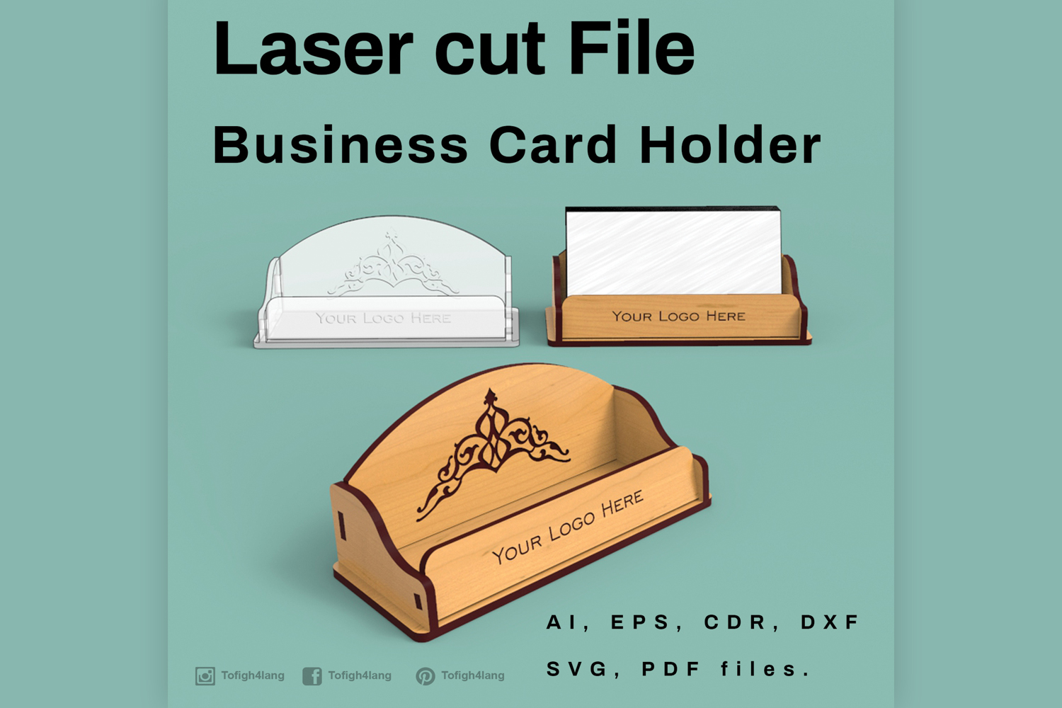 Beste Business Card Holder - Laser cutting File (481314) | Cut Files VP-85