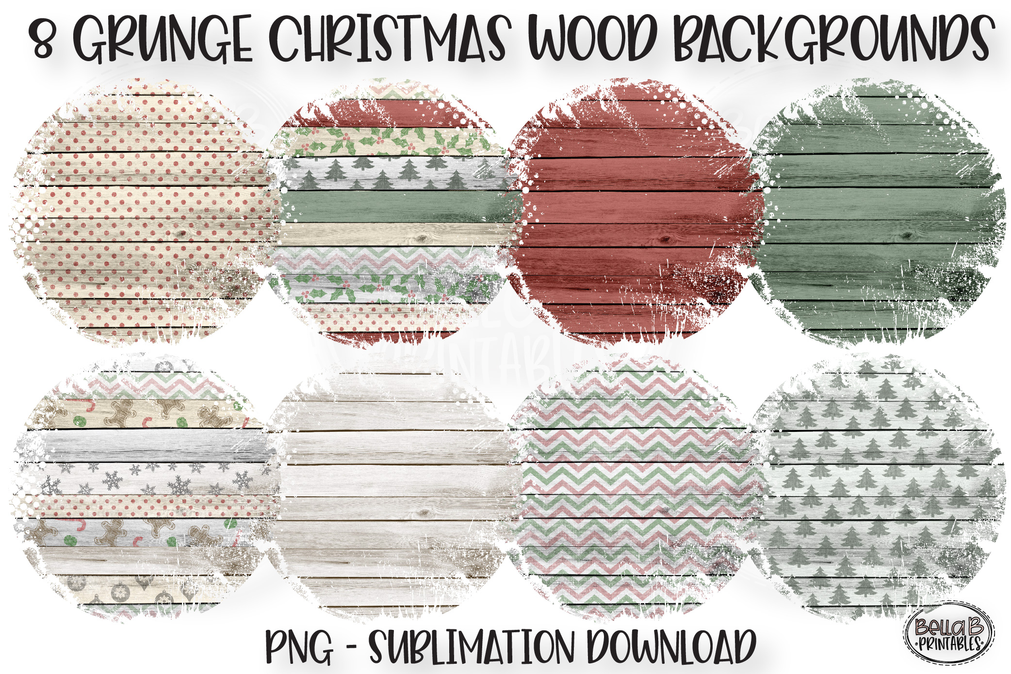 Download Sublimation Background Bundle, Distressed Christmas Wood ...