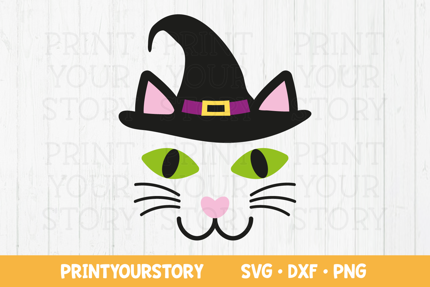 Halloween Black Cat Face - SVG DXF PNG