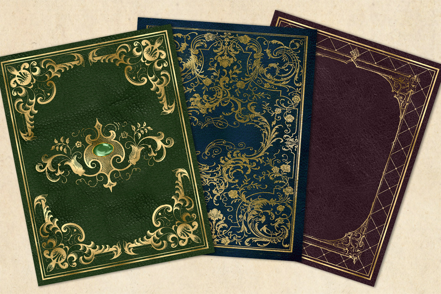 Ornate Gold Book Covers