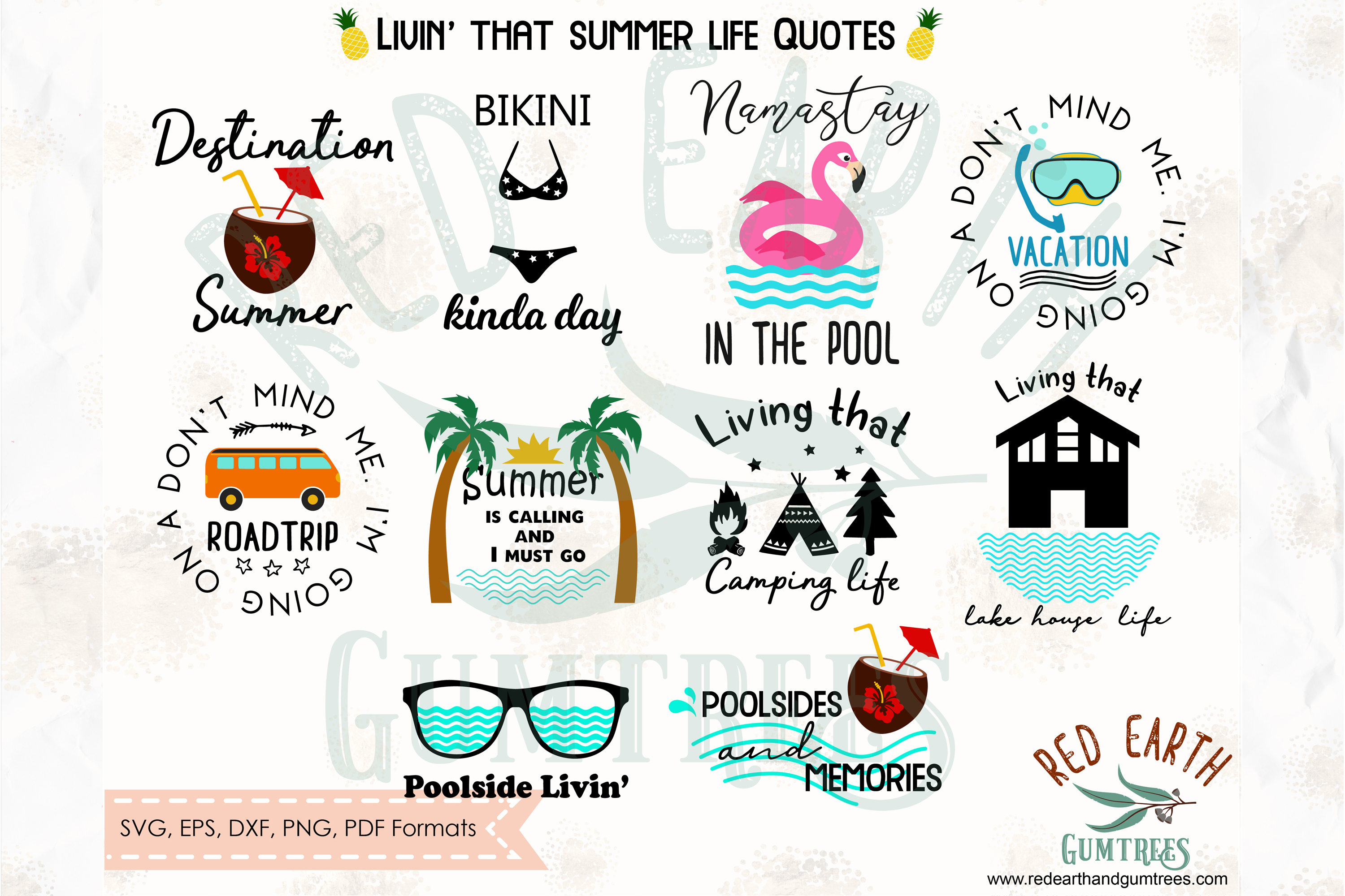 Download Summer quotes bundle, camping quote,Pool SVG,DXF,PNG,EPS ...