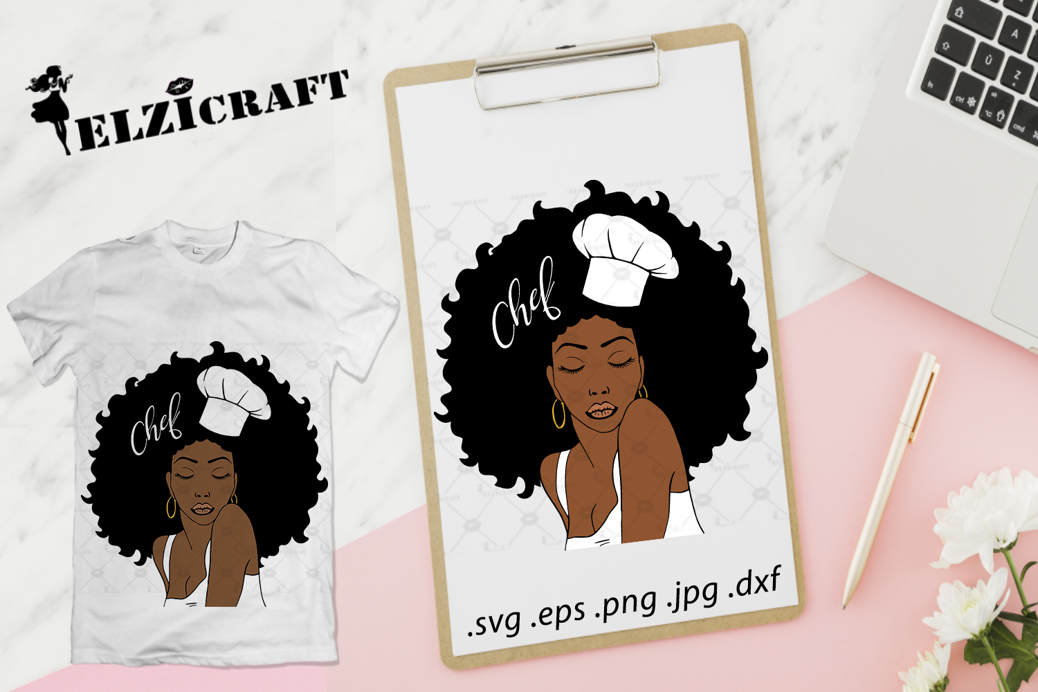 Download Afro Woman Chef, Cooking SVG Cut File (274449) | SVGs | Design Bundles