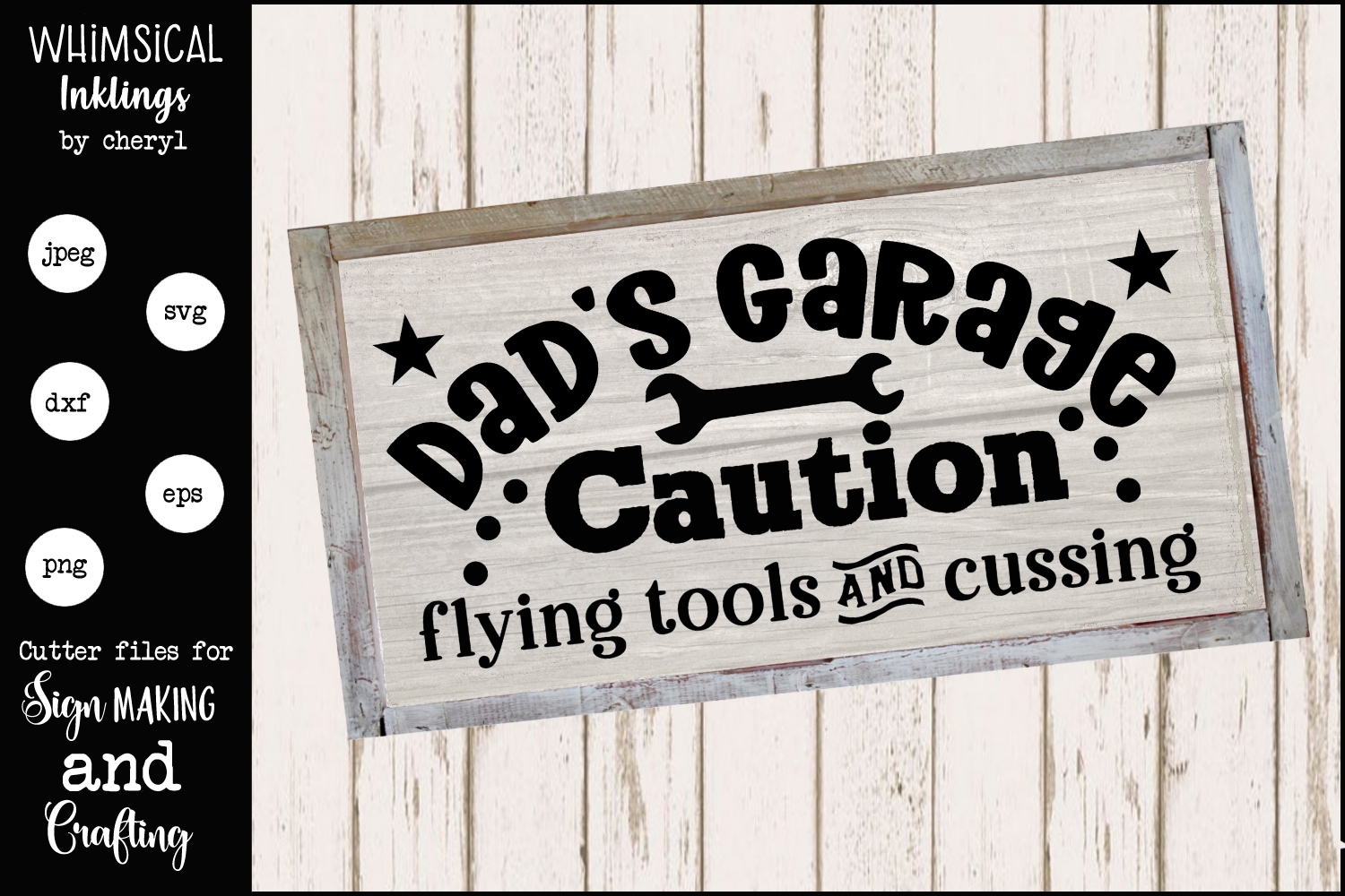 Download Dads Garage-Caution SVG