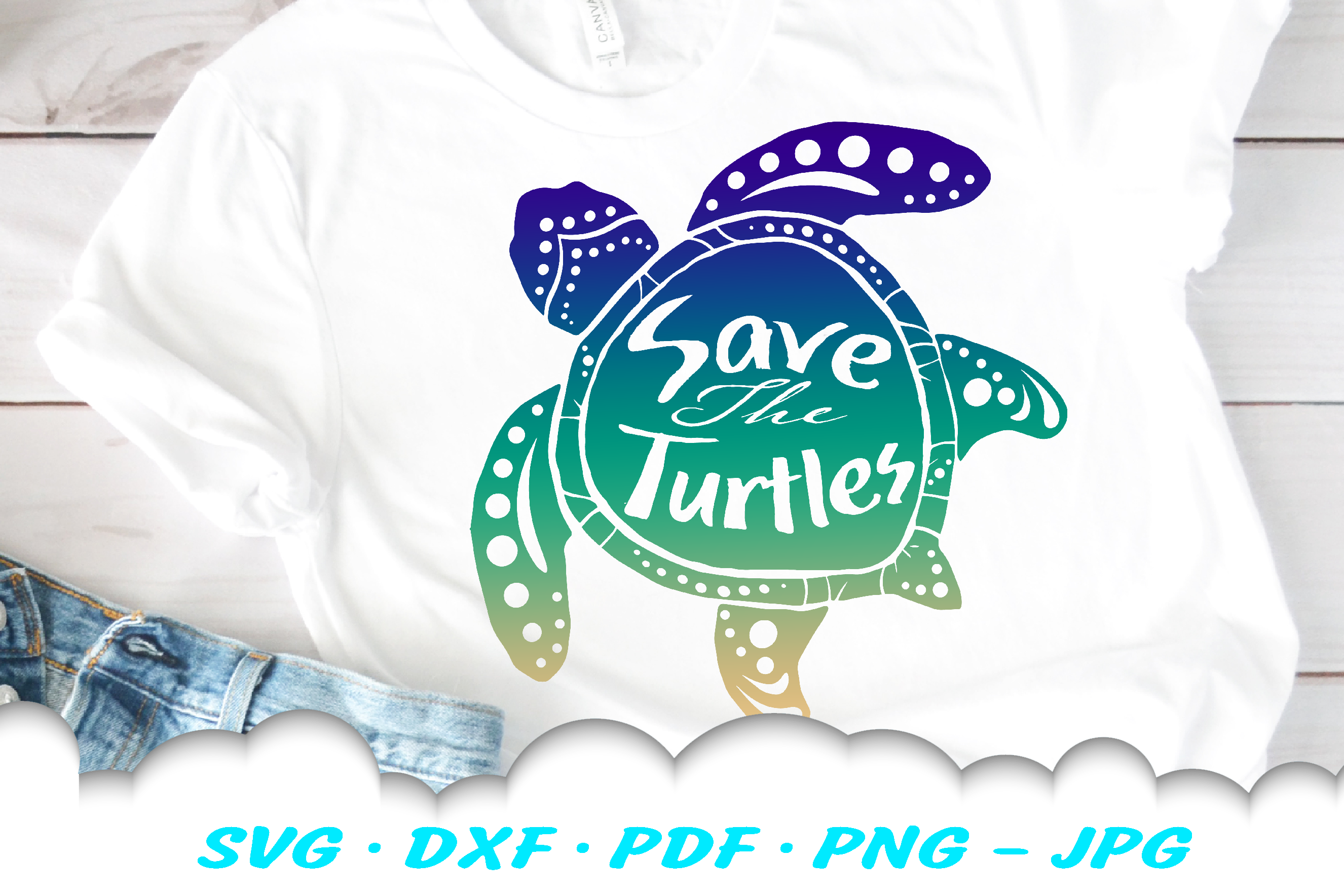 Sea Turtle Save The Turtles SVG DXF Cut Files