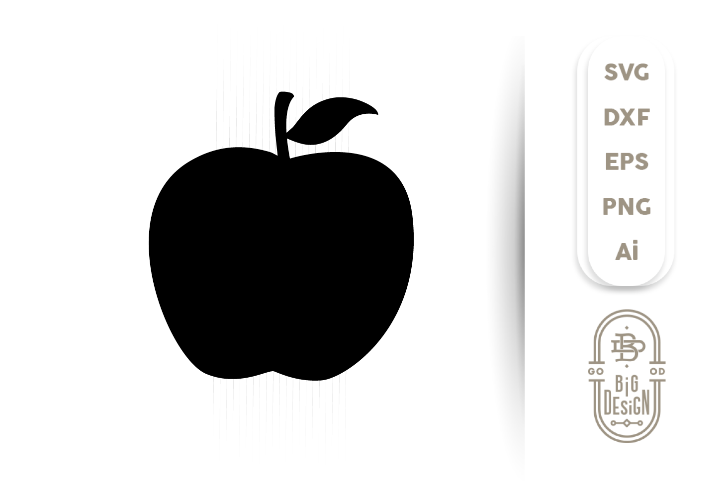 Apple SVG Cut File - Apple silhouette