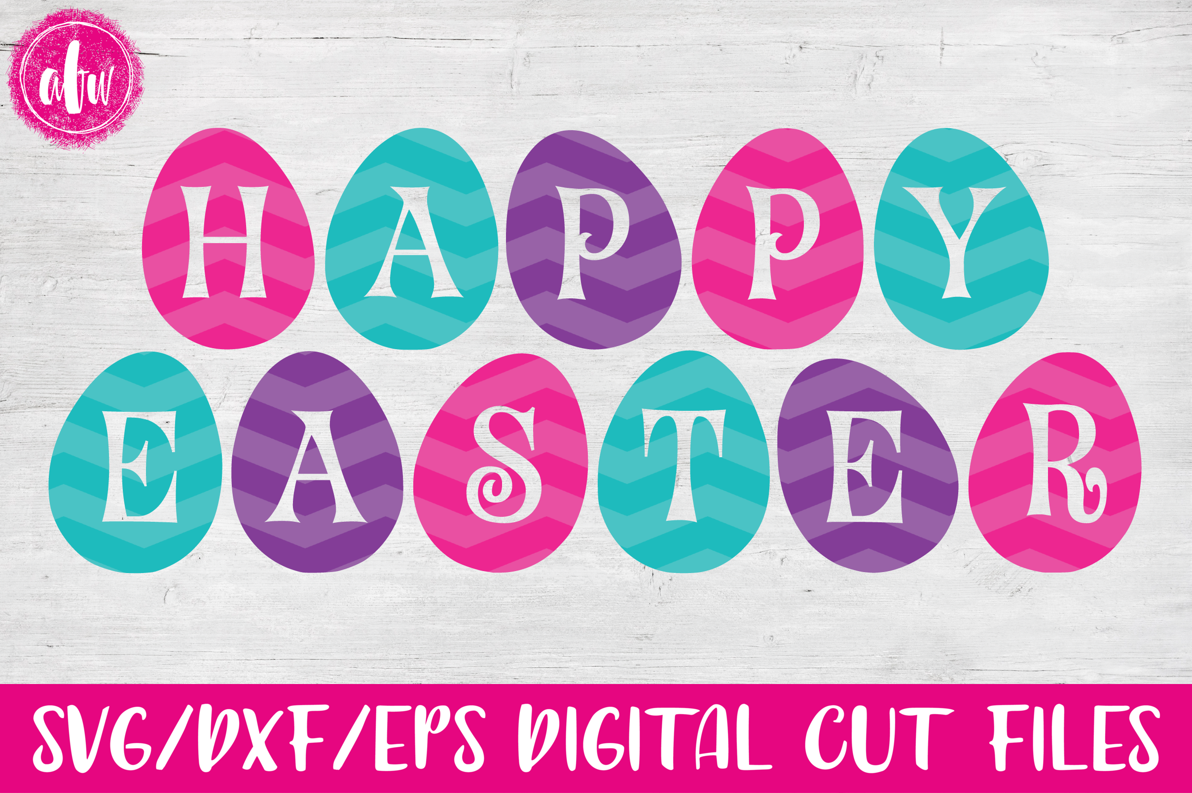 Happy Easter Eggs - SVG, DXF, EPS Cut Files