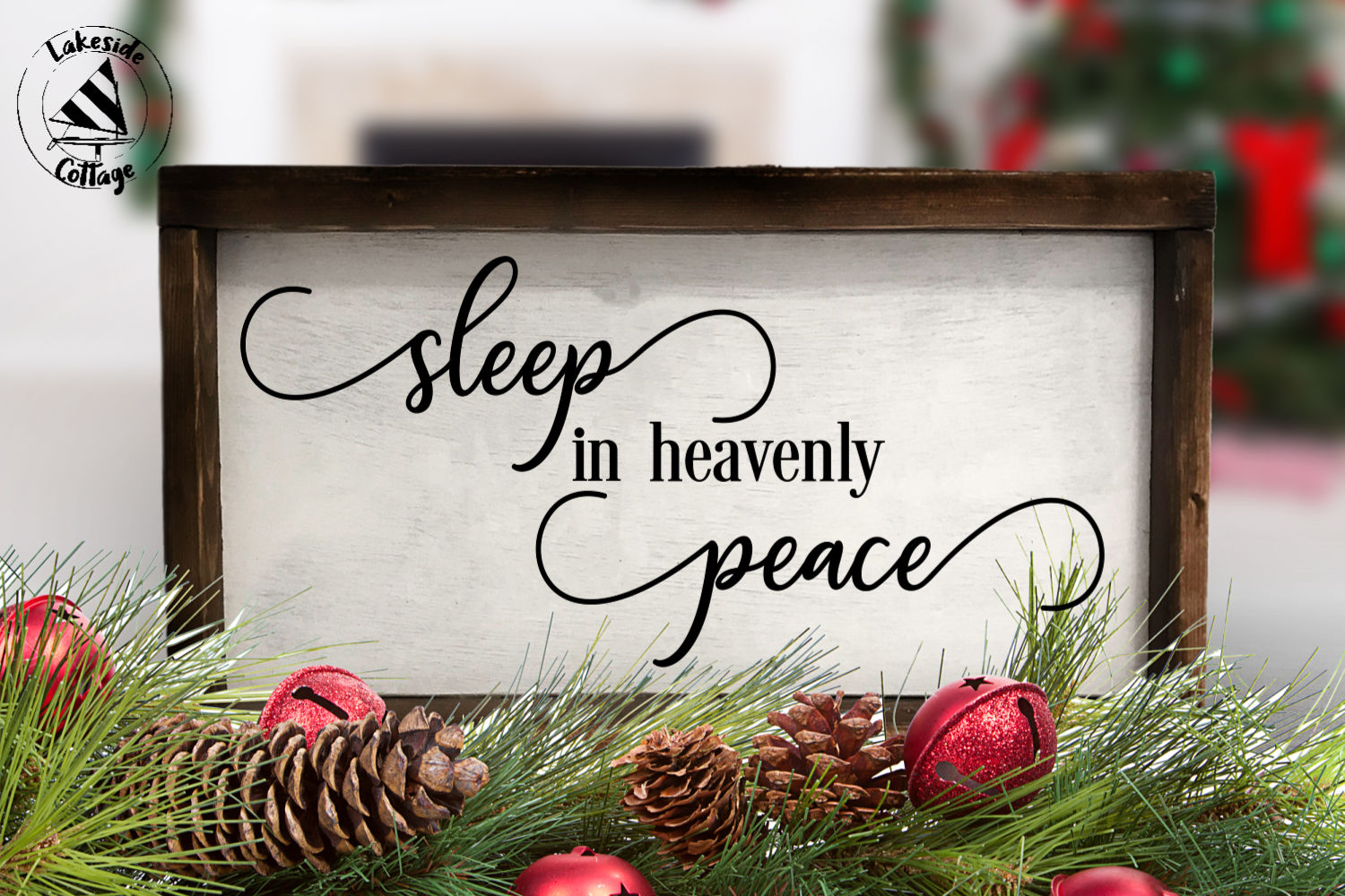 Sleep in Heavenly Peace Script Religious Xmas SVG Design (174410 ...