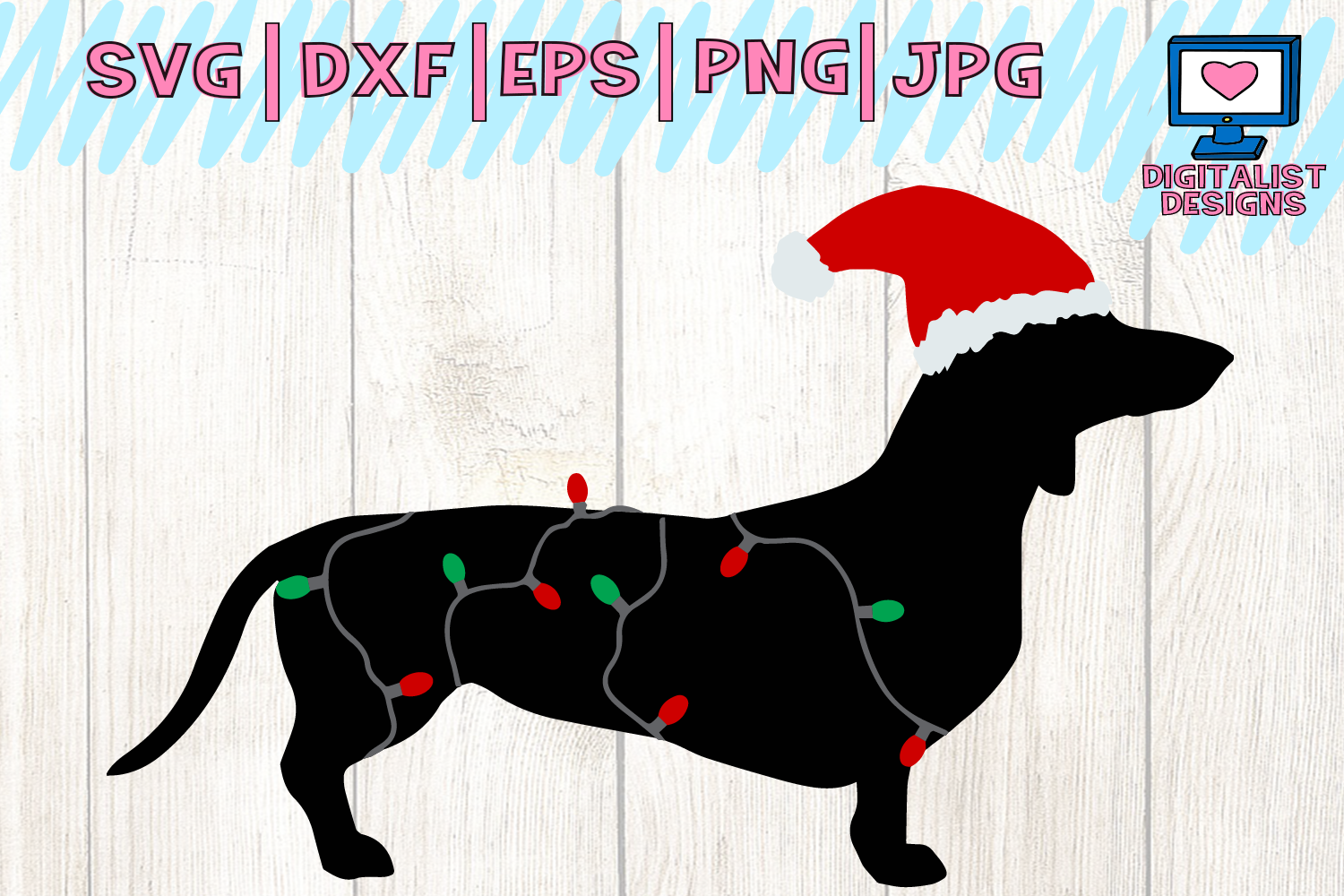 Download dachshund svg, dog svg, winter svg, christmas svg