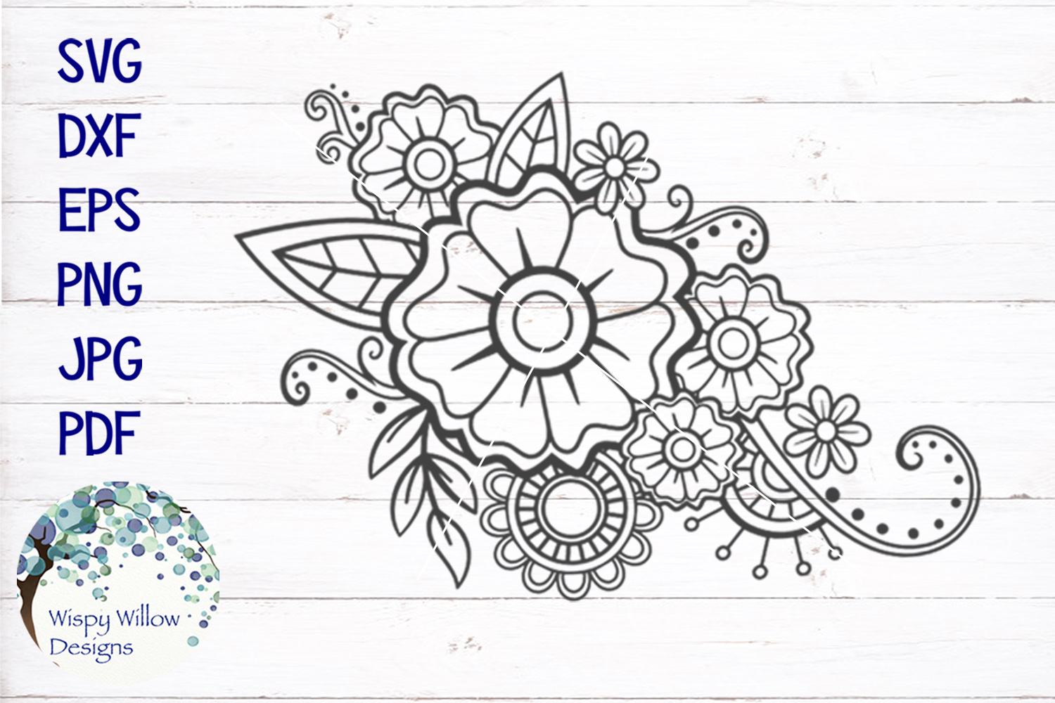 Boho Flowers | Floral SVG (173613) | SVGs | Design Bundles