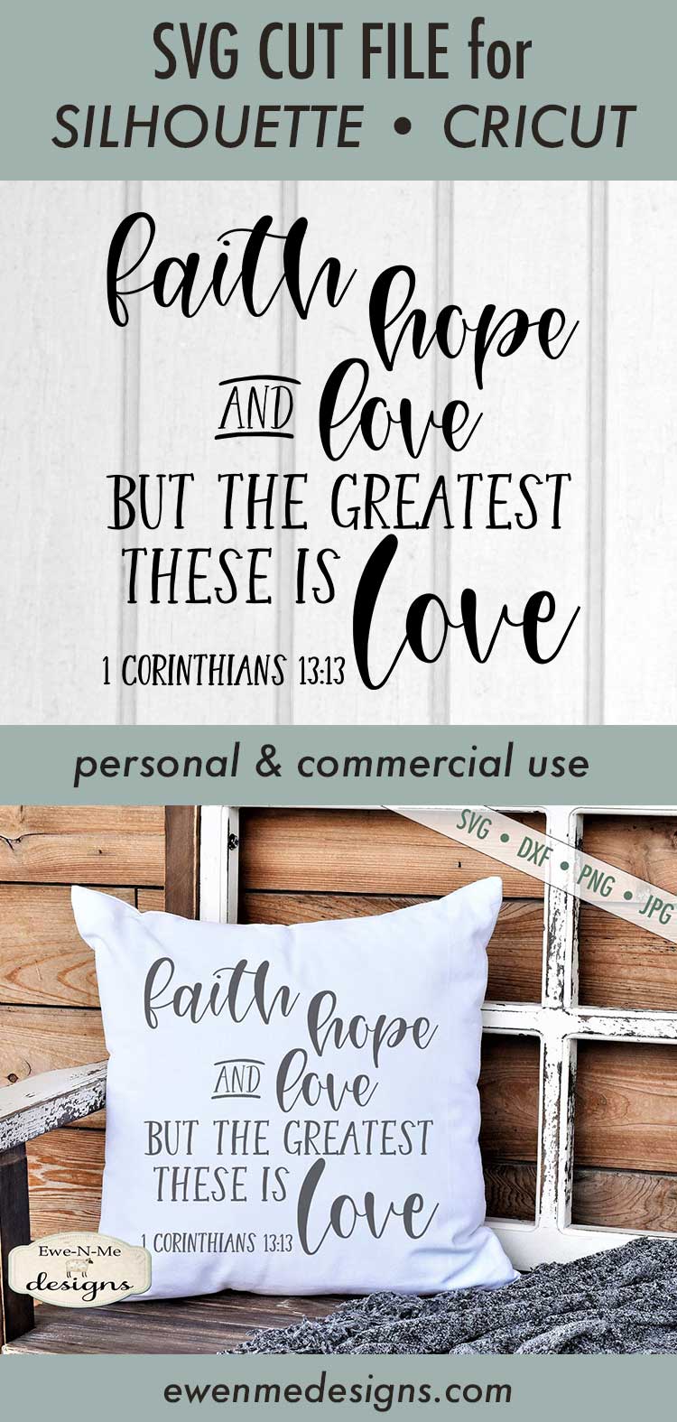 Download Faith Hope Love - Greatest is Love SVG DXF Cut File