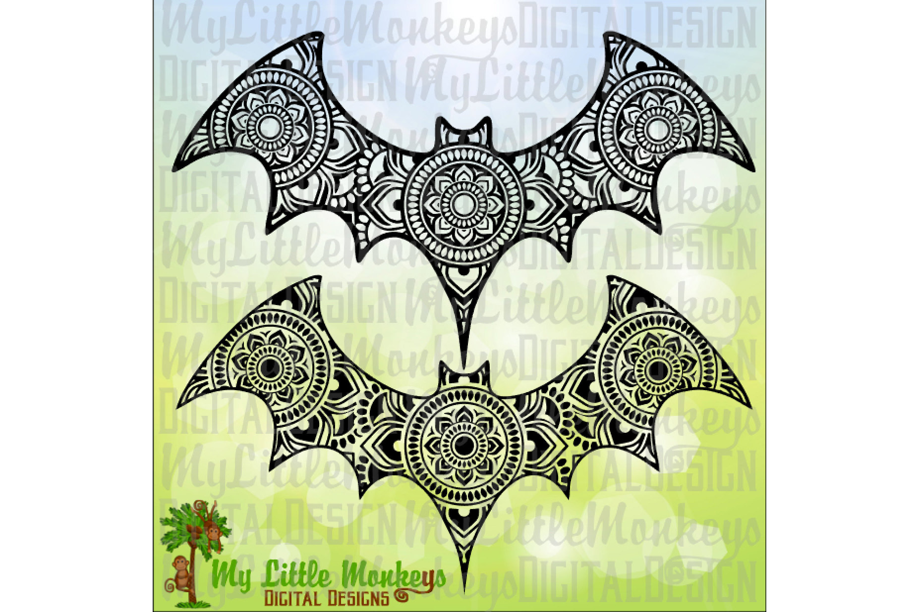 Download Bat Mandala (9158) | SVGs | Design Bundles