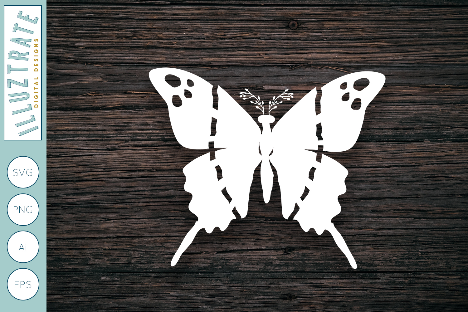Download Simple Butterfly SVG Cut File | Single Wedding Butterfly