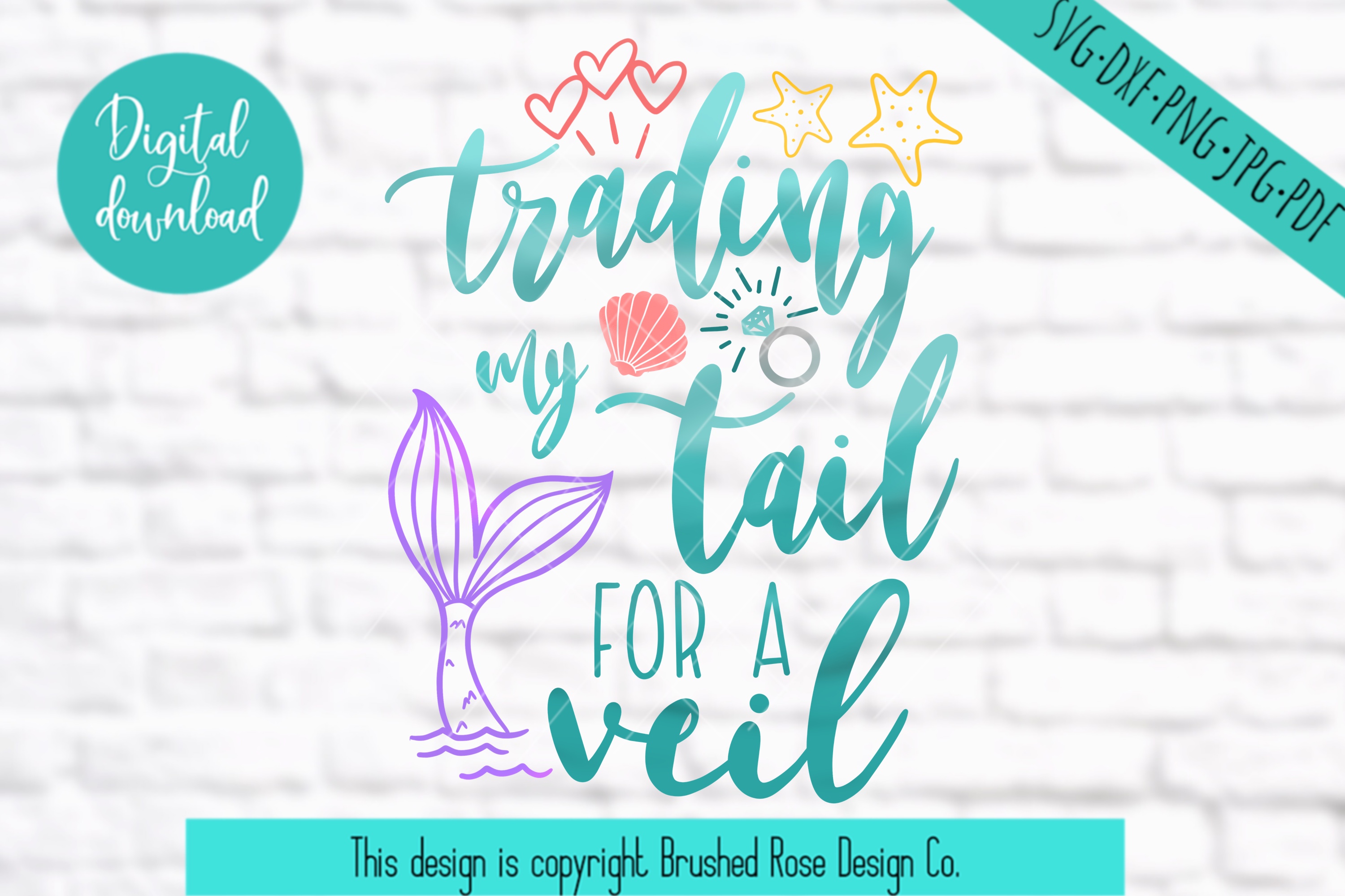 Download bride clipart, mermaid svg, trading my tail for a veil ...